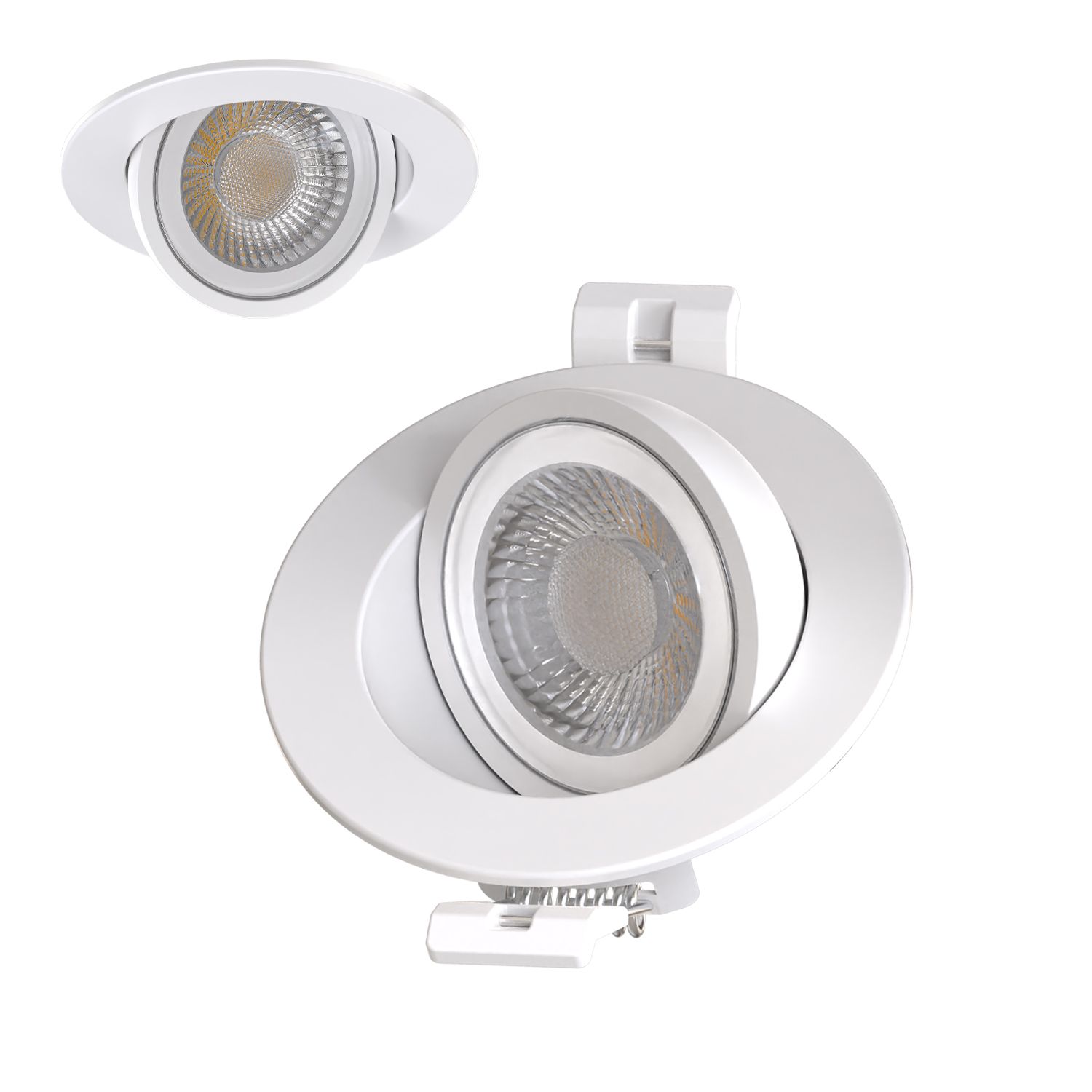 ISOLED LED Einbaustrahler Sphere-68 schwenkbar, 6W, 40°, 2700|3000|4000K, CRI90, weiß, dimmbar - 2