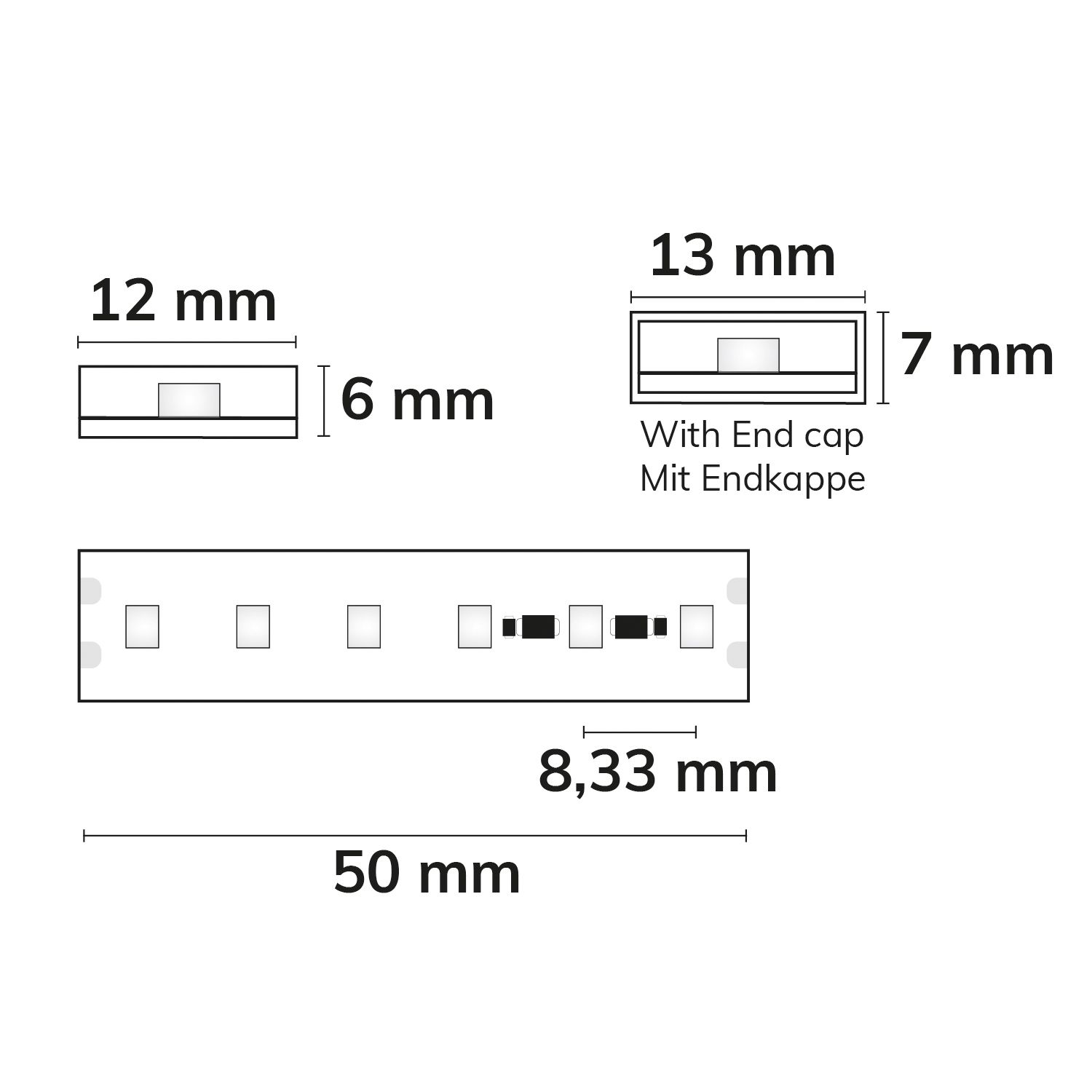ISOLED LED AQUA840 CC Flexband, 24V DC, 12W, IP68, 4000K, 15m Rolle, 120 LED/m - 4