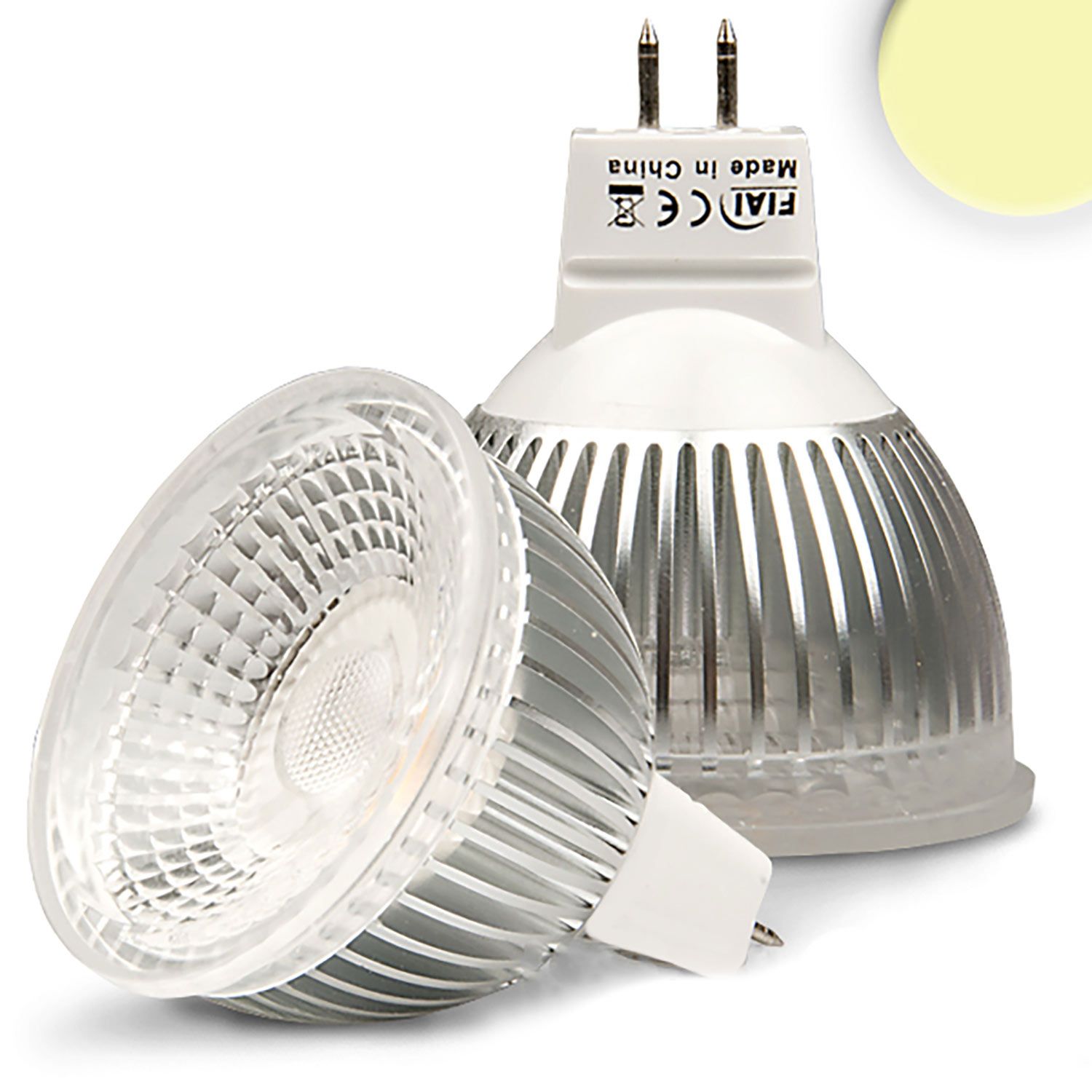 ISOLED MR16 LED Strahler 6W GLAS-COB, 70°, warmweiß, dimmbar - 1