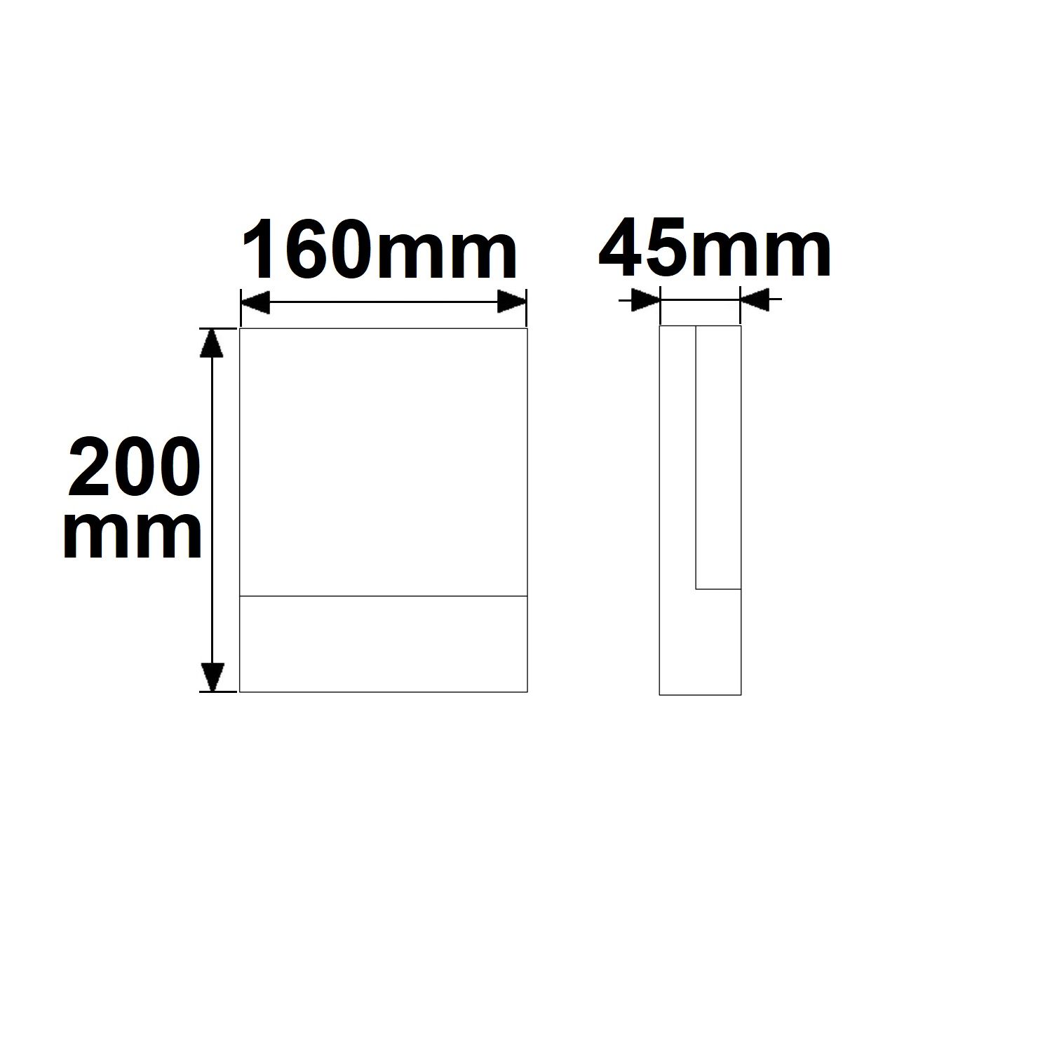 ISOLED LED Wandleuchte 10W, IP54, schwarz, warmweiß, Selbstklebeziffern beiliegend - 4