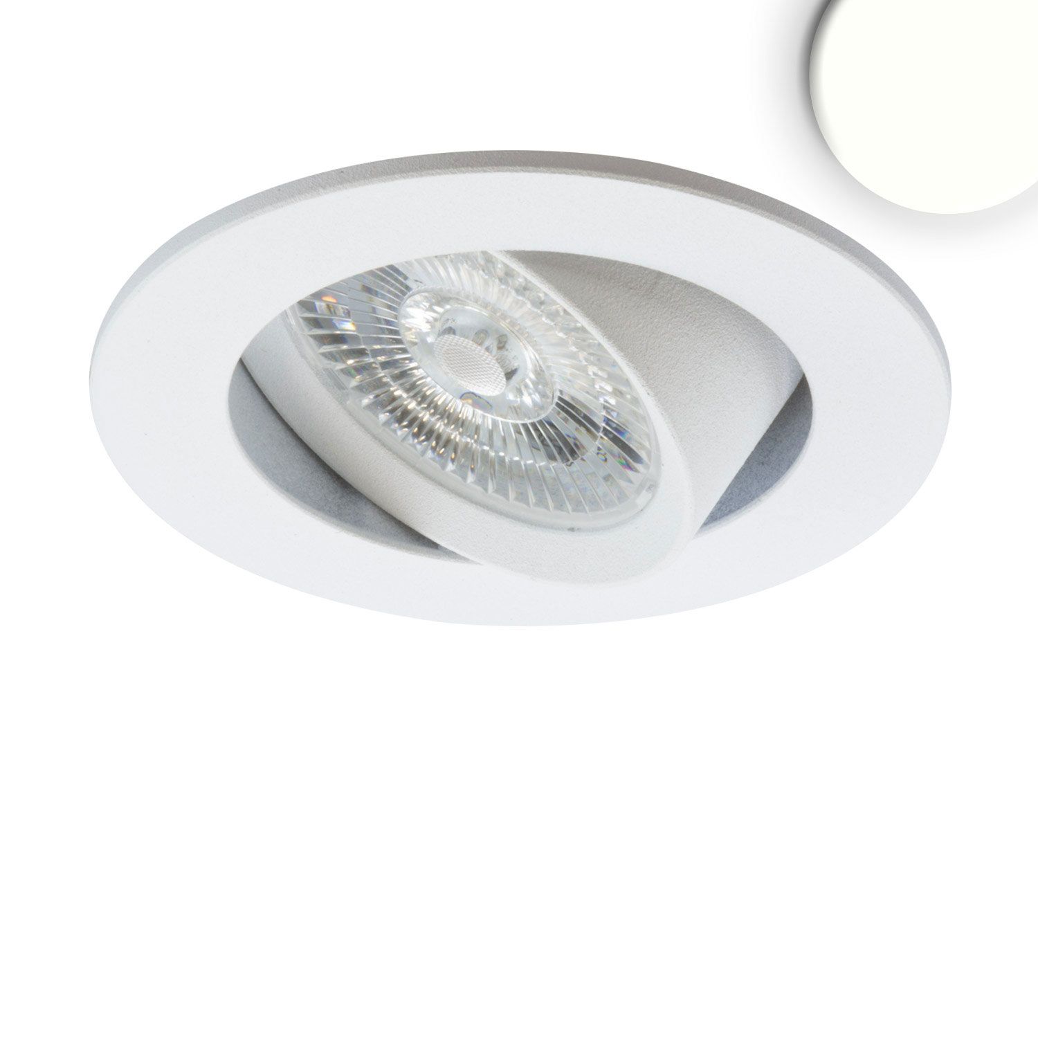 ISOLED LED Einbauleuchte Slim68 weiß, rund, 9W, neutralweiß, dimmbar - 1