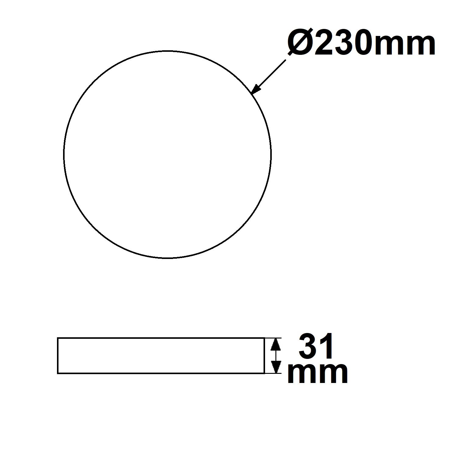 ISOLED LED Umrüstplatine 230mm, 24W, mit Haltemagnet, warmweiß - 3