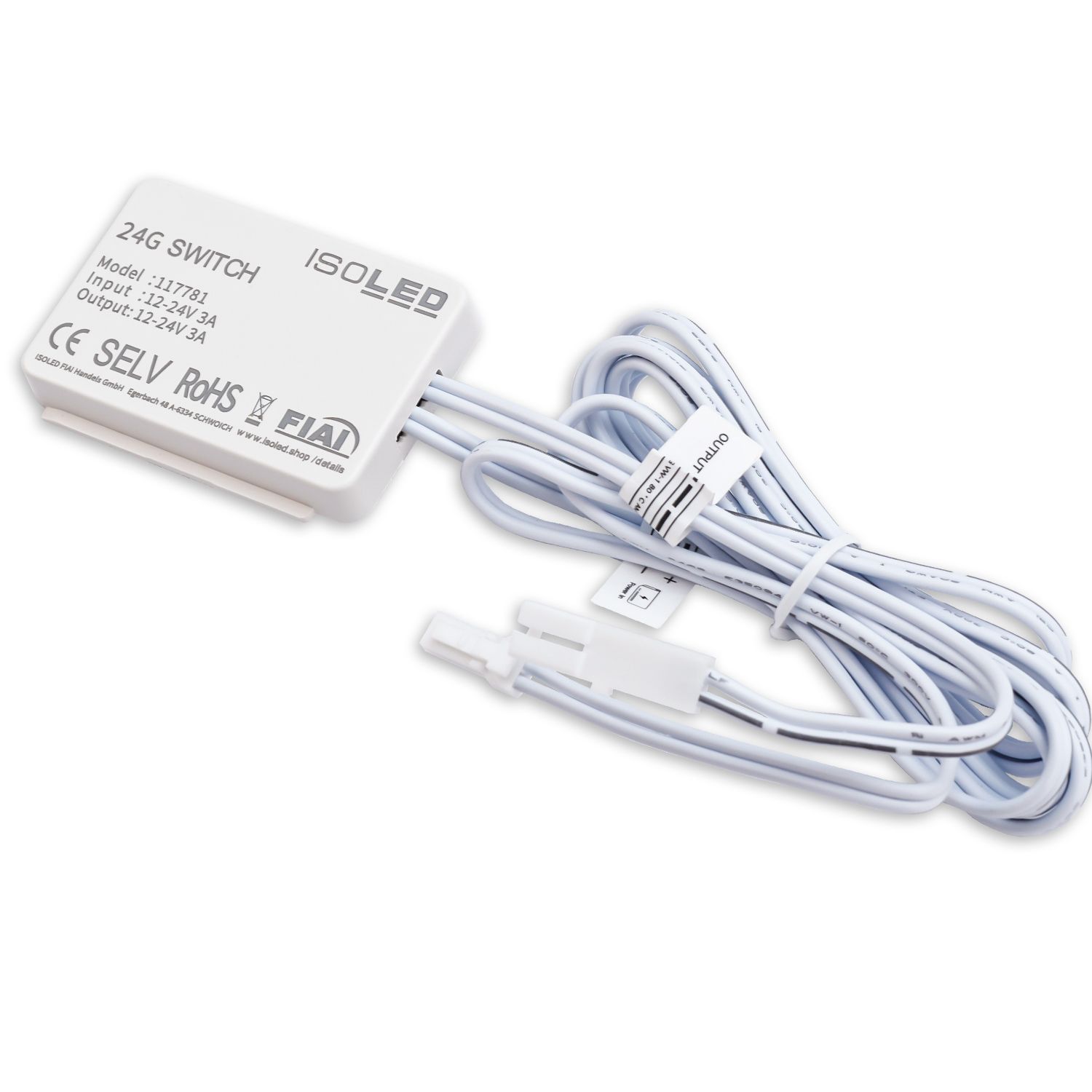 ISOLED MiniAMP HF-Bewegungsmelder mit Dimmfunktion, 12-24V DC, 3A - 4
