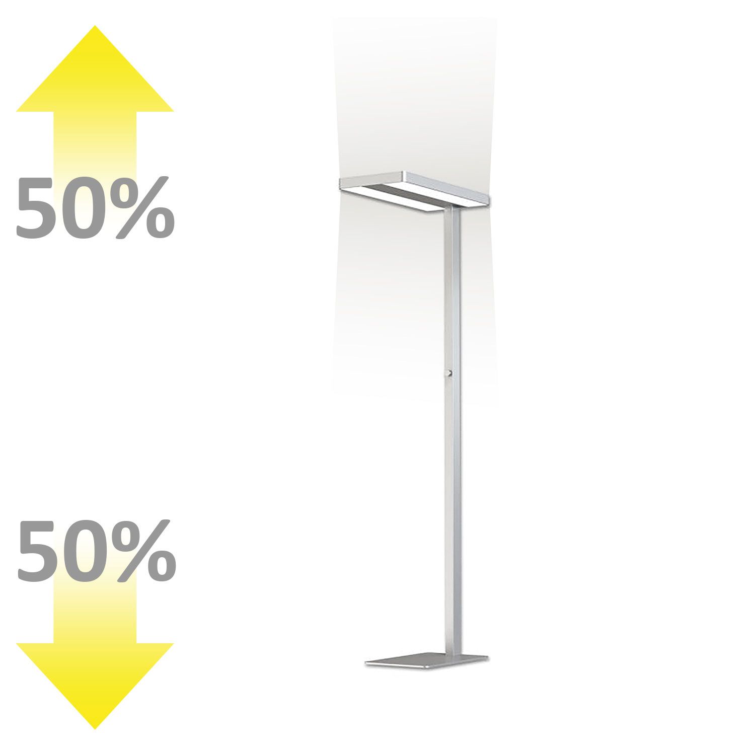 ISOLED LED Office Pro Stehleuchte Up&Down, 40W+40W, Licht-/Bewegungss., UGR