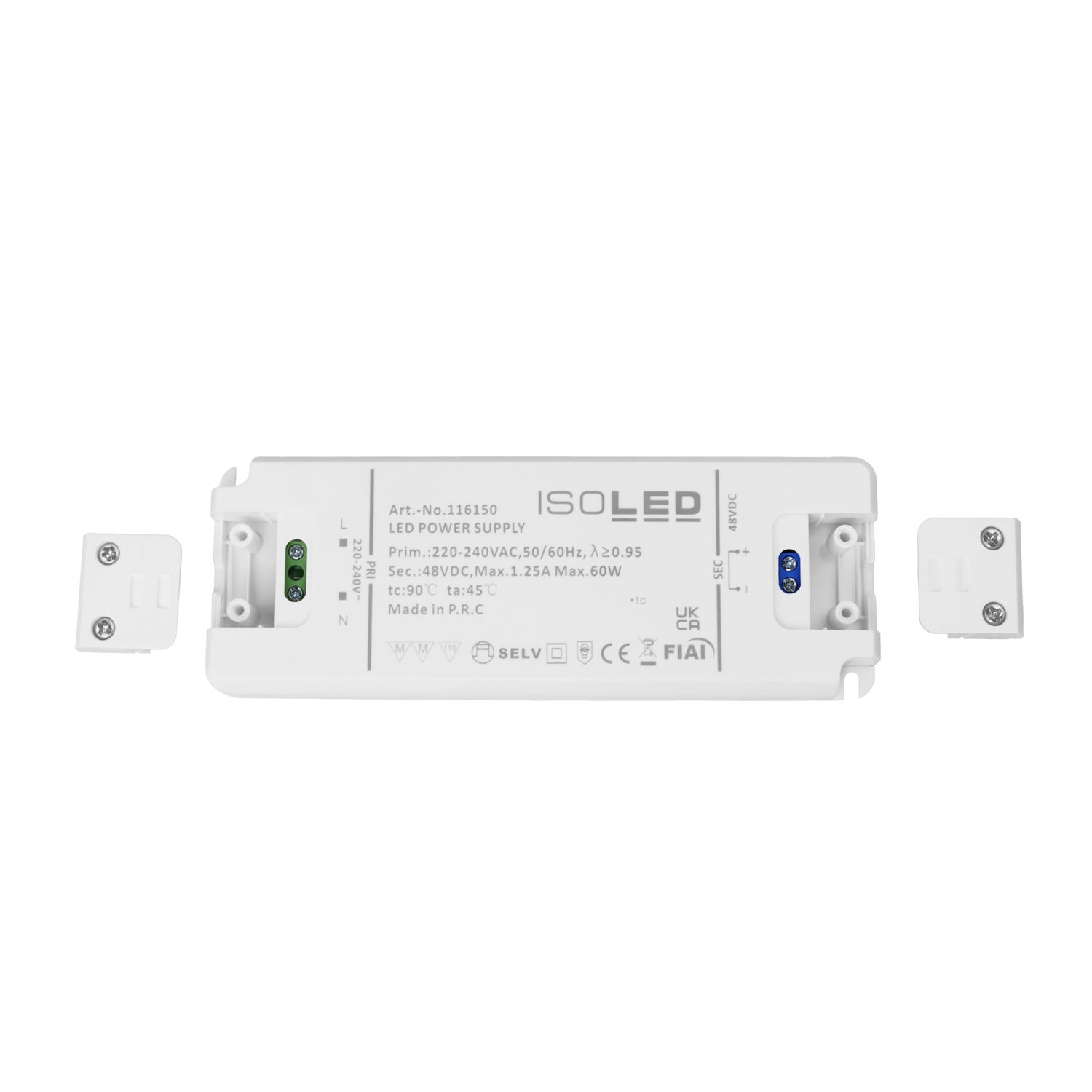 ISOLED LED Trafo 48V/DC, 0-60W, SELV, ultraflach - 2