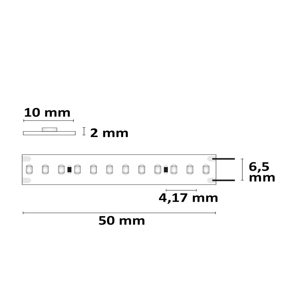 ISOLED LED CRI940 Linear 48V Flexband, 8W, IP20, 4000K, 5m Rolle, 240 LED/m - 4
