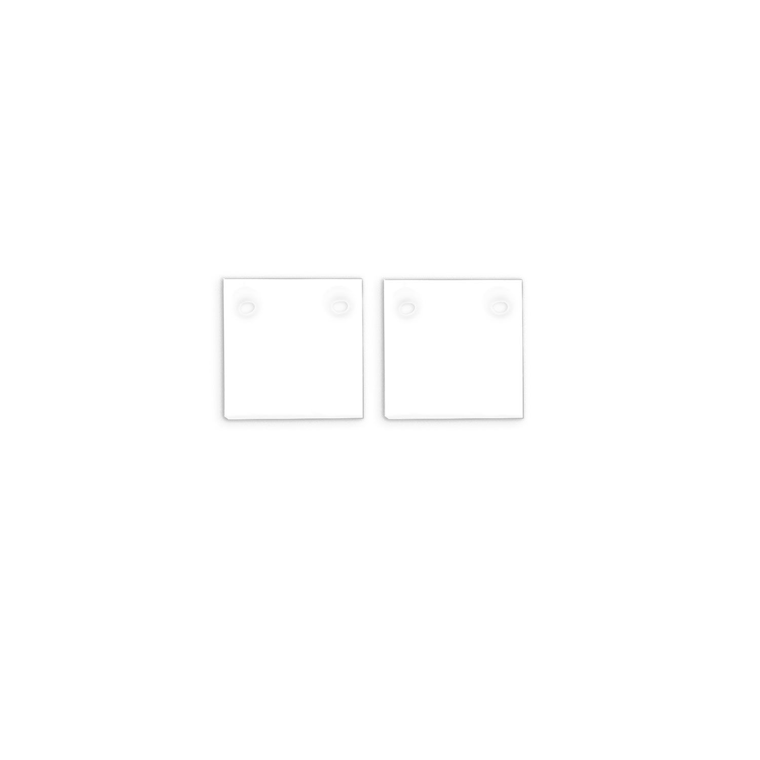 ISOLED Endkappe Alu EC132 für Curtain10 ONE FLAT, 2 Stück, weiß - 1