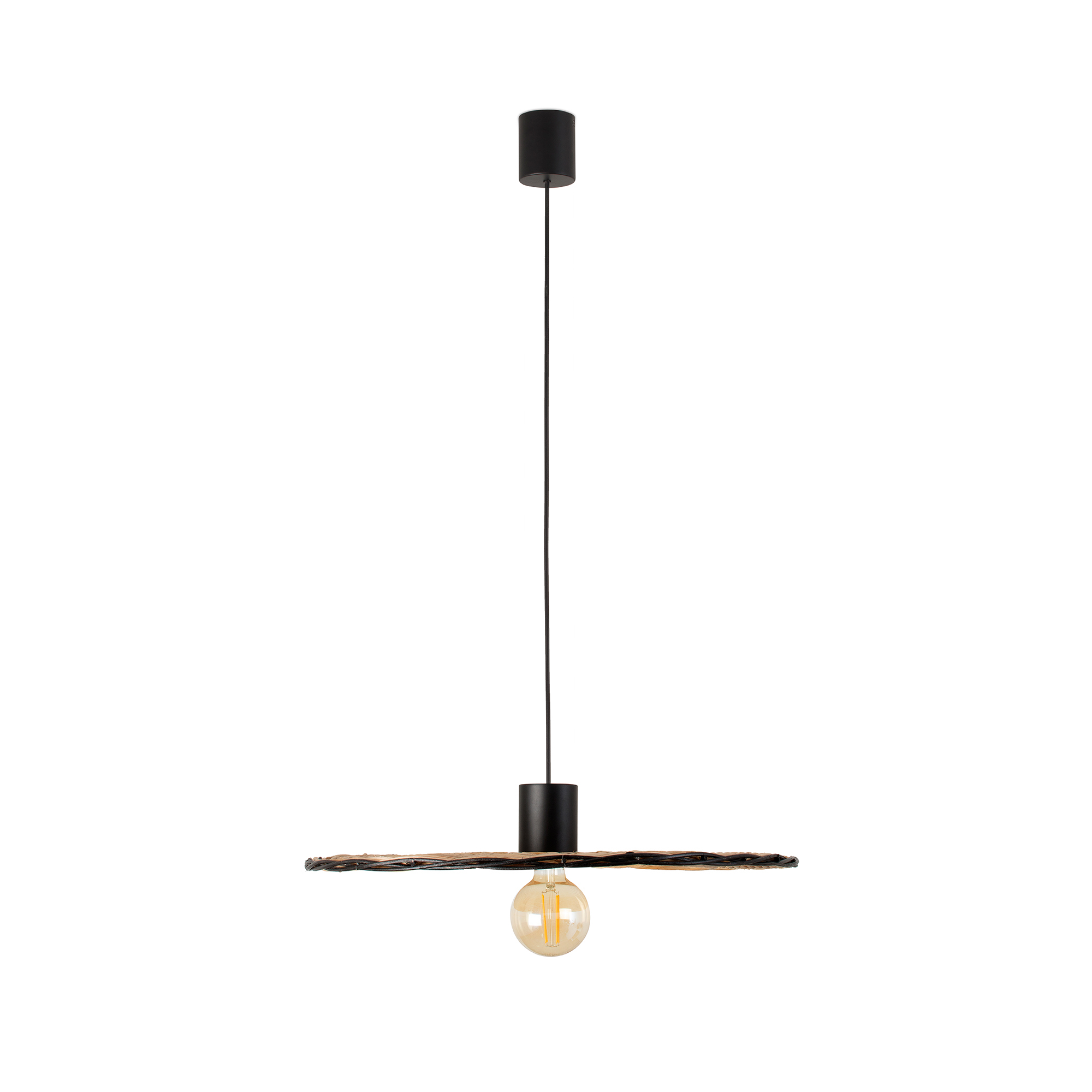Faro COSTAS 600 Pendelleuchte schwarz/rattan - 1