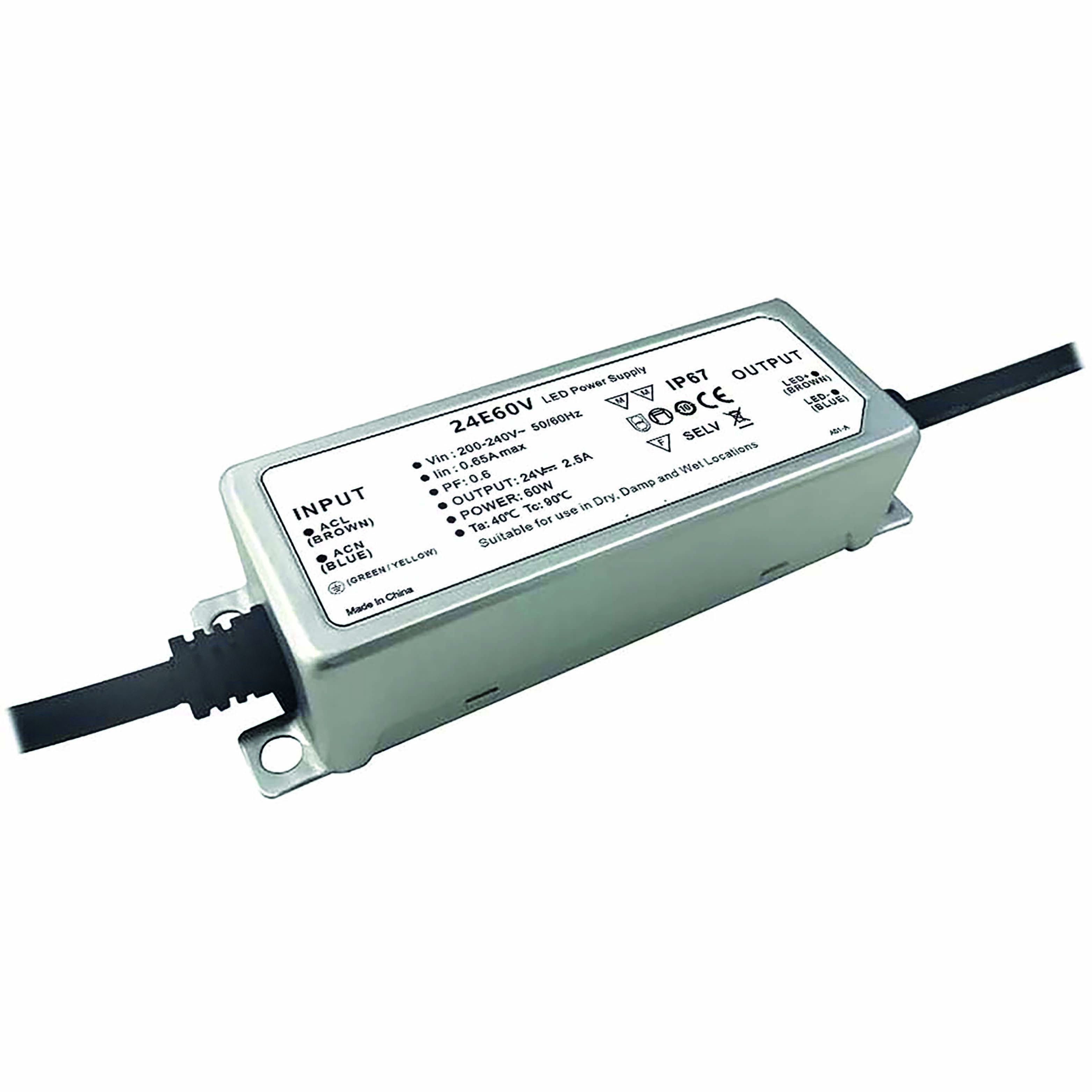 ISOLED LED Trafo 24V/DC, 0-60W, IP66, Powersync ISOLED LED Trafo 24V/DC, 0-60W, IP66, Powersync - 1