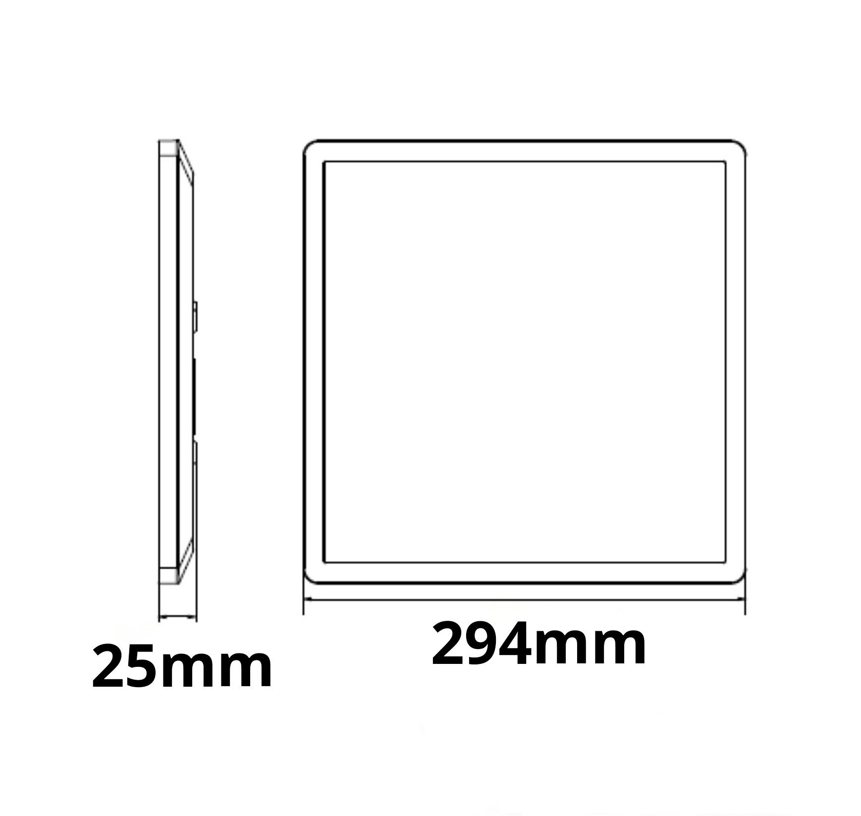 ISOLED LED Deckenleuchte Slim300 Up&Down, schwarz, 18W, eckig, 300x300mm, warmweiß - 2