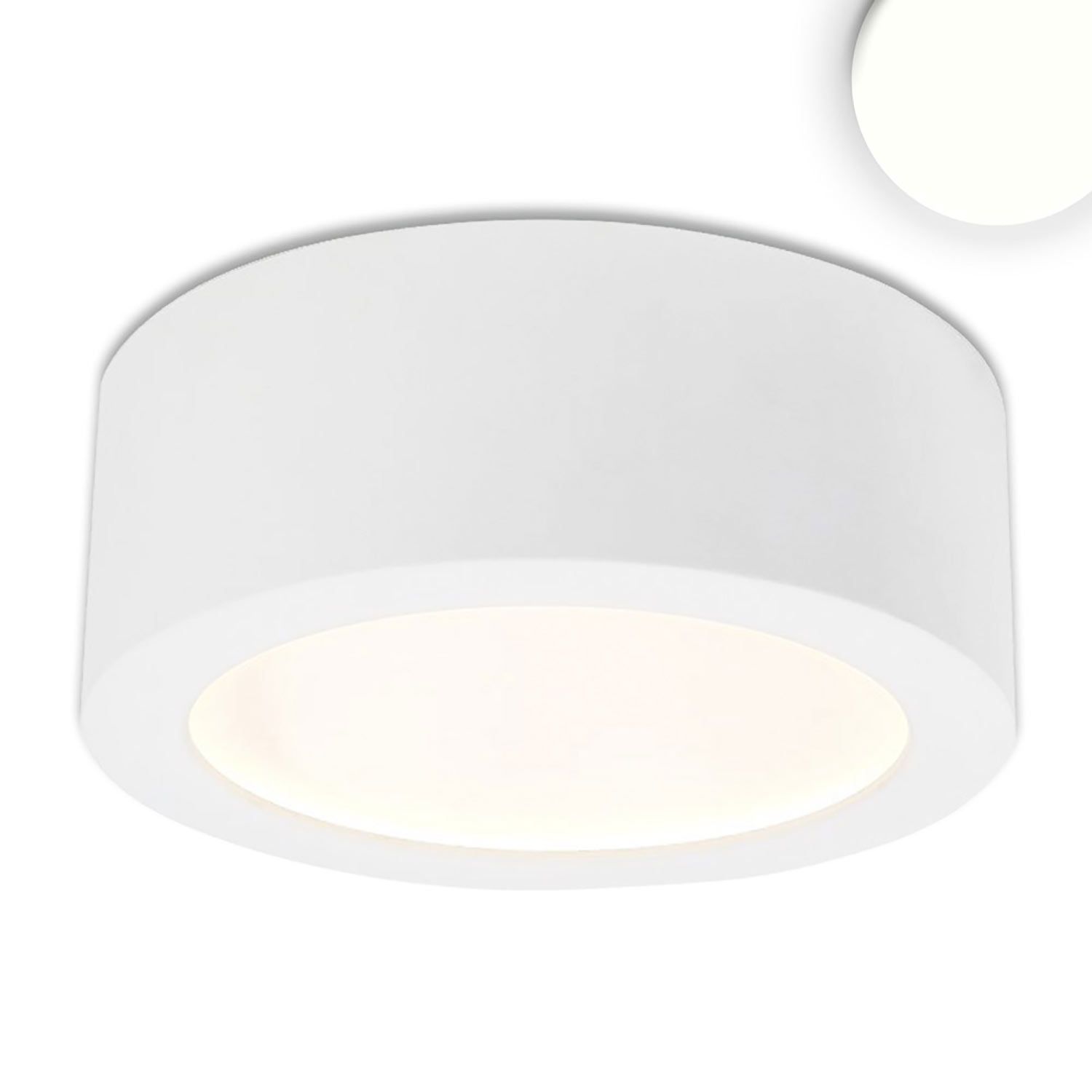 ISOLED LED Aufbauleuchte LUNA 15W, weiß, rund, DN146, indirektes Licht, neutralweiß - 1