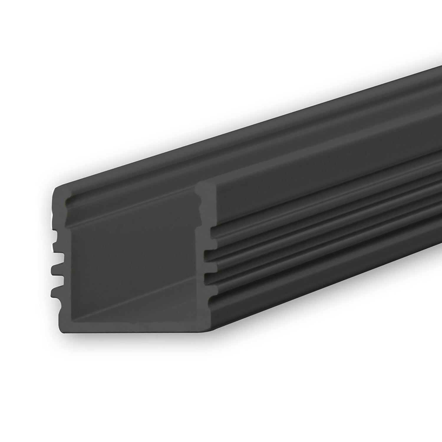 ISOLED LED Aufbauprofil SURF12 Aluminium schwarz pulverbeschichtet RAL 9005, 200cm ISOLED LED Aufbauprofil SURF12 Aluminium schwarz pulverbeschichtet RAL 9005, 200cm - 1