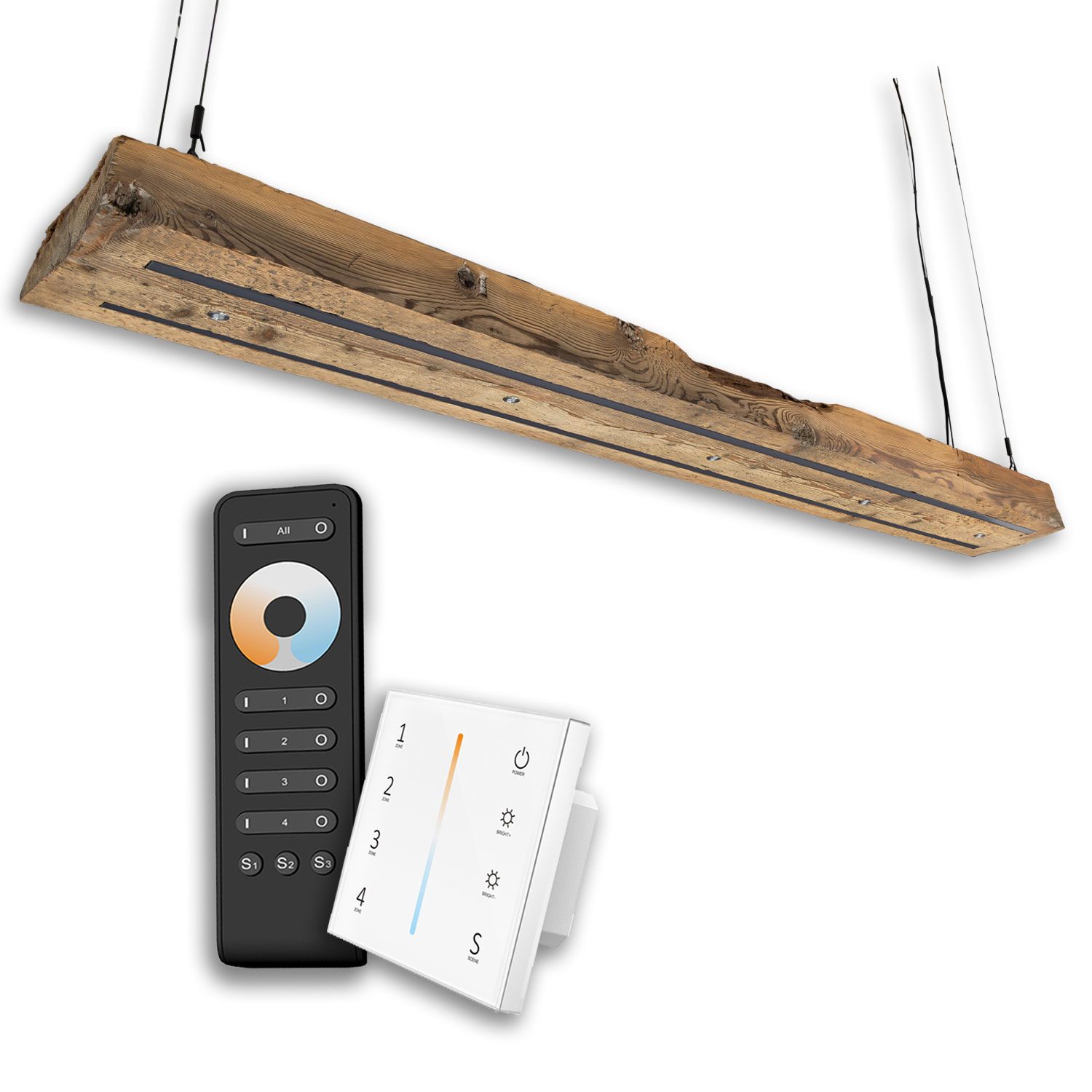ISOLED LED ZILLACHTOL HOIZ Altholz Hängeleuchte 180cm - MUSTERARTIKEL - 7