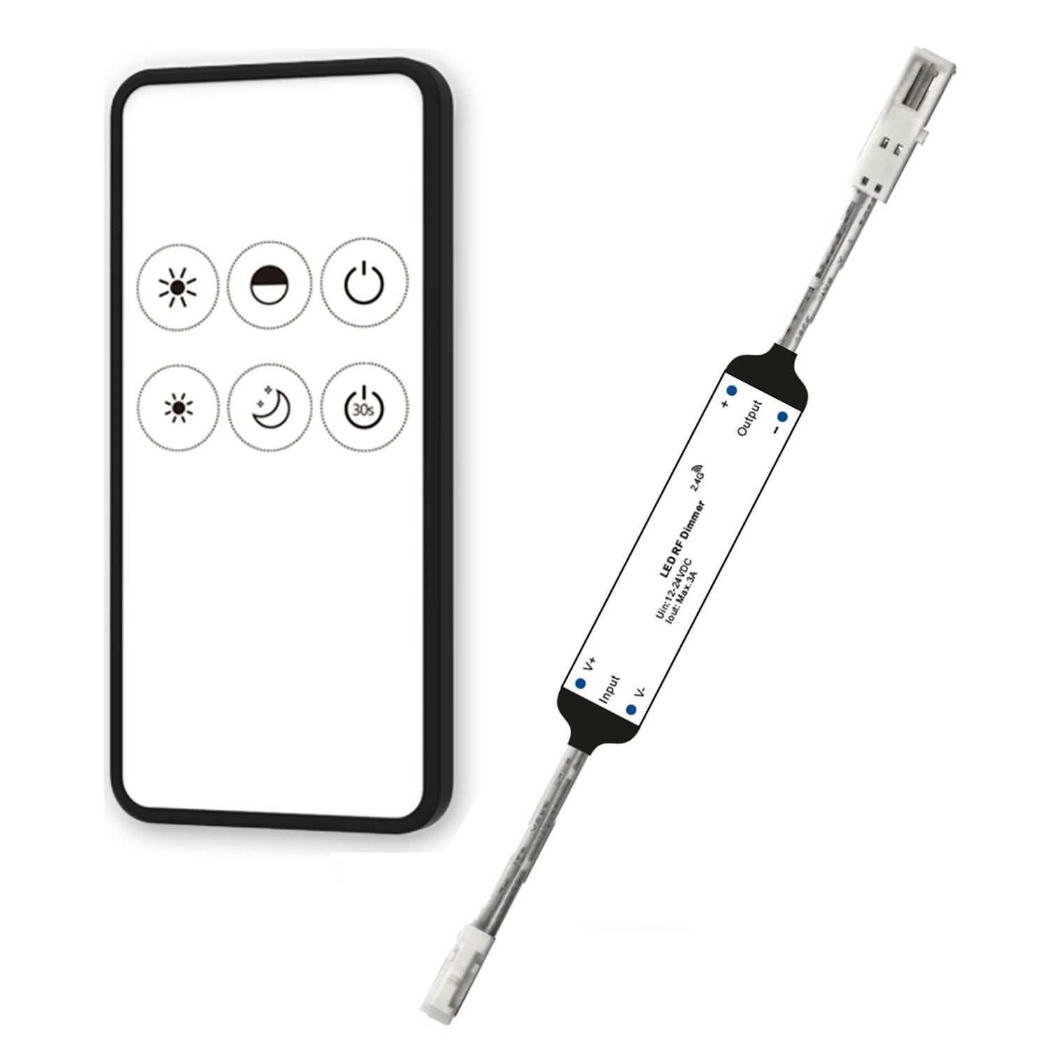 ISOLED Sys-Pro Funk PWM-Dimmer MiniAMP inkl. Fernbedienung, 12-24V DC, 3A - 1