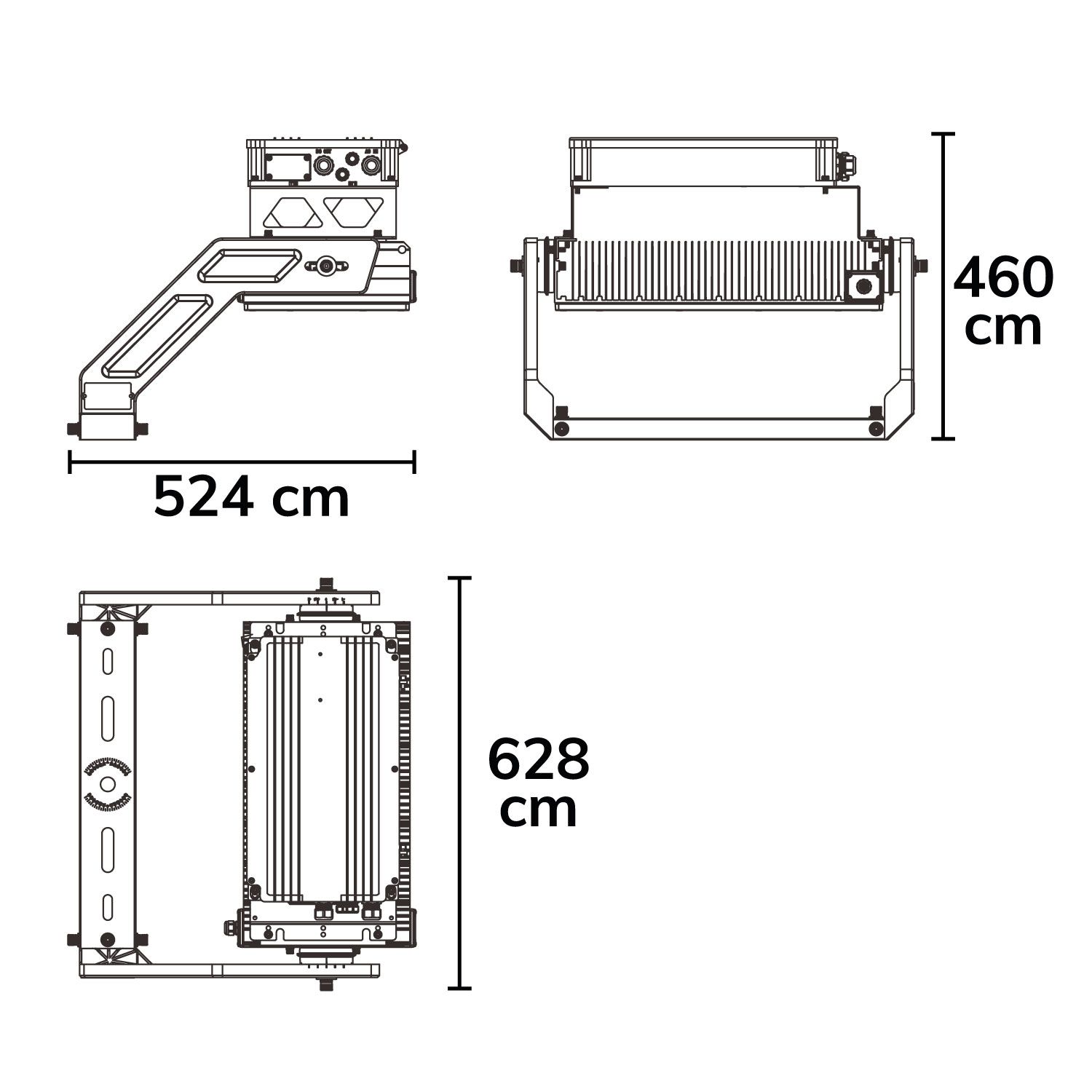 ISOLED LED Flutlichtanlage LW 500W, 130x25°, 1 Modul (Lichtpunkt), DALI dimmbar, neutralweiß, IP66 - 4