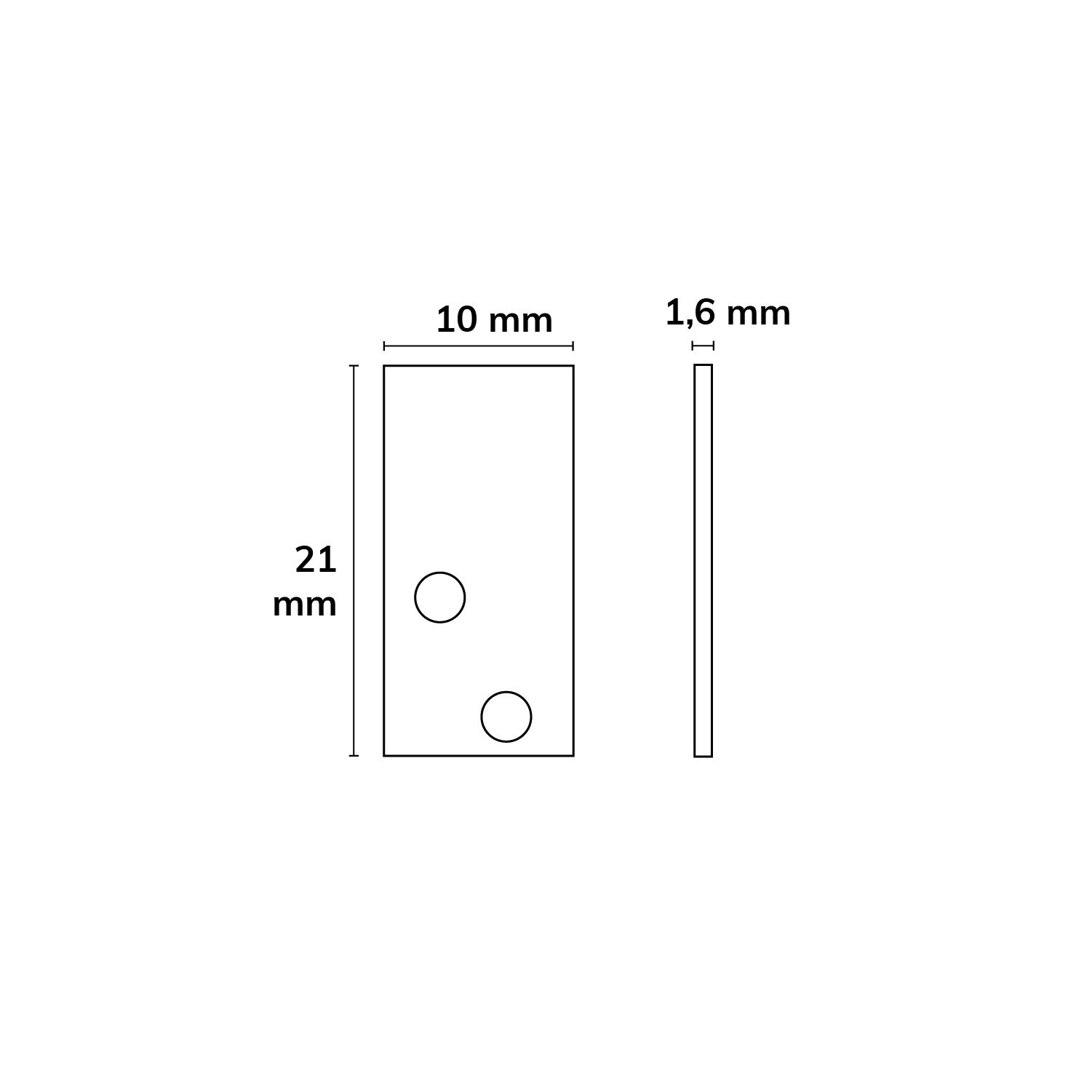 ISOLED Endkappe EC95 Aluminium weiß RAL 9003 für Profil FURNIT6 S inkl. Schrauben - 2