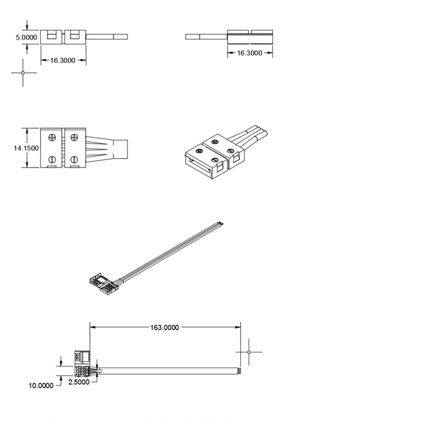 ISOLED Clip-Kabelanschluss (max. 5A) C1-410 für 4-pol. IP20 Flexstripes mit Breite 10mm, Pitch >12mm - 2