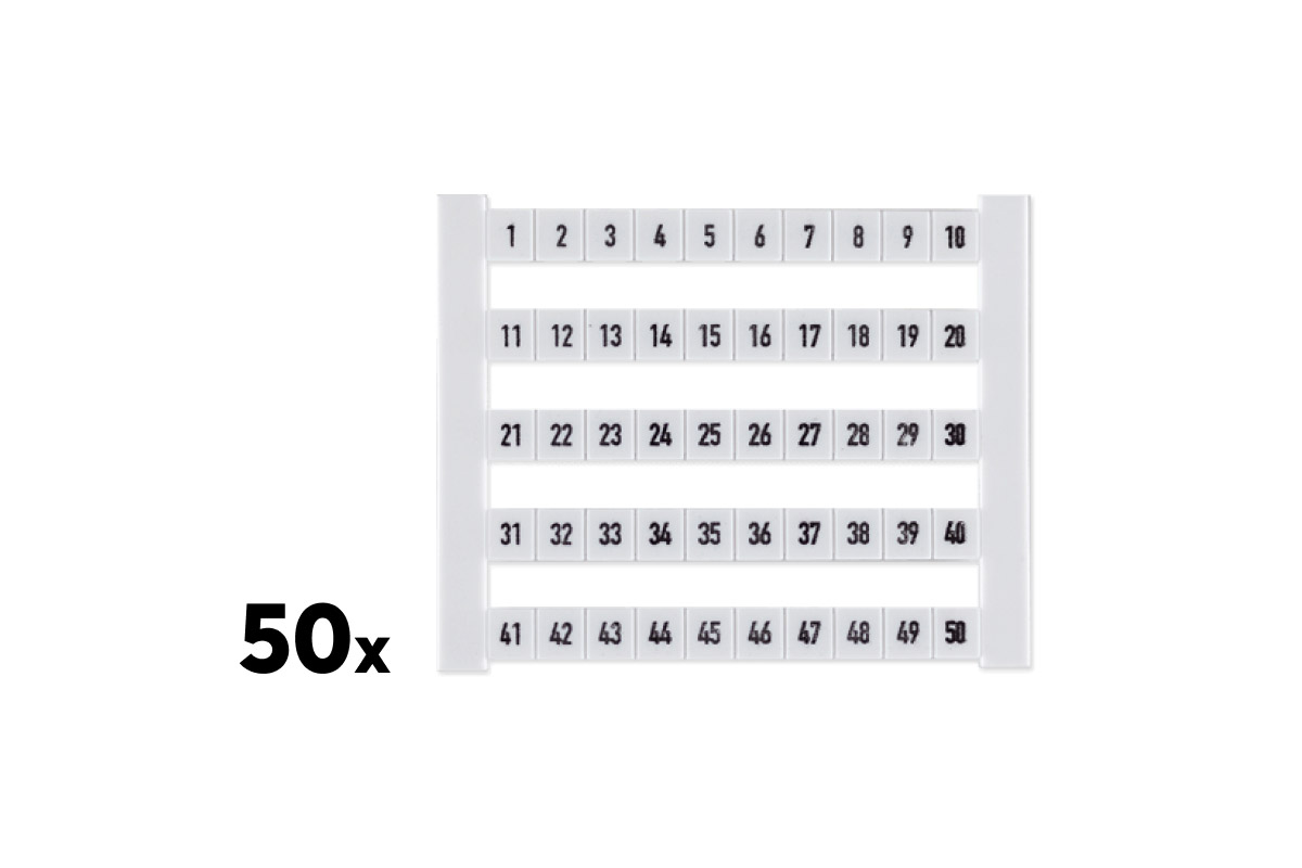 Weidmüller Klemmenmarkierer DEK 1-50 (50 Stk.) Weidmüller Klemmenmarkierer DEK 1-50 (50 Stk.) - 1