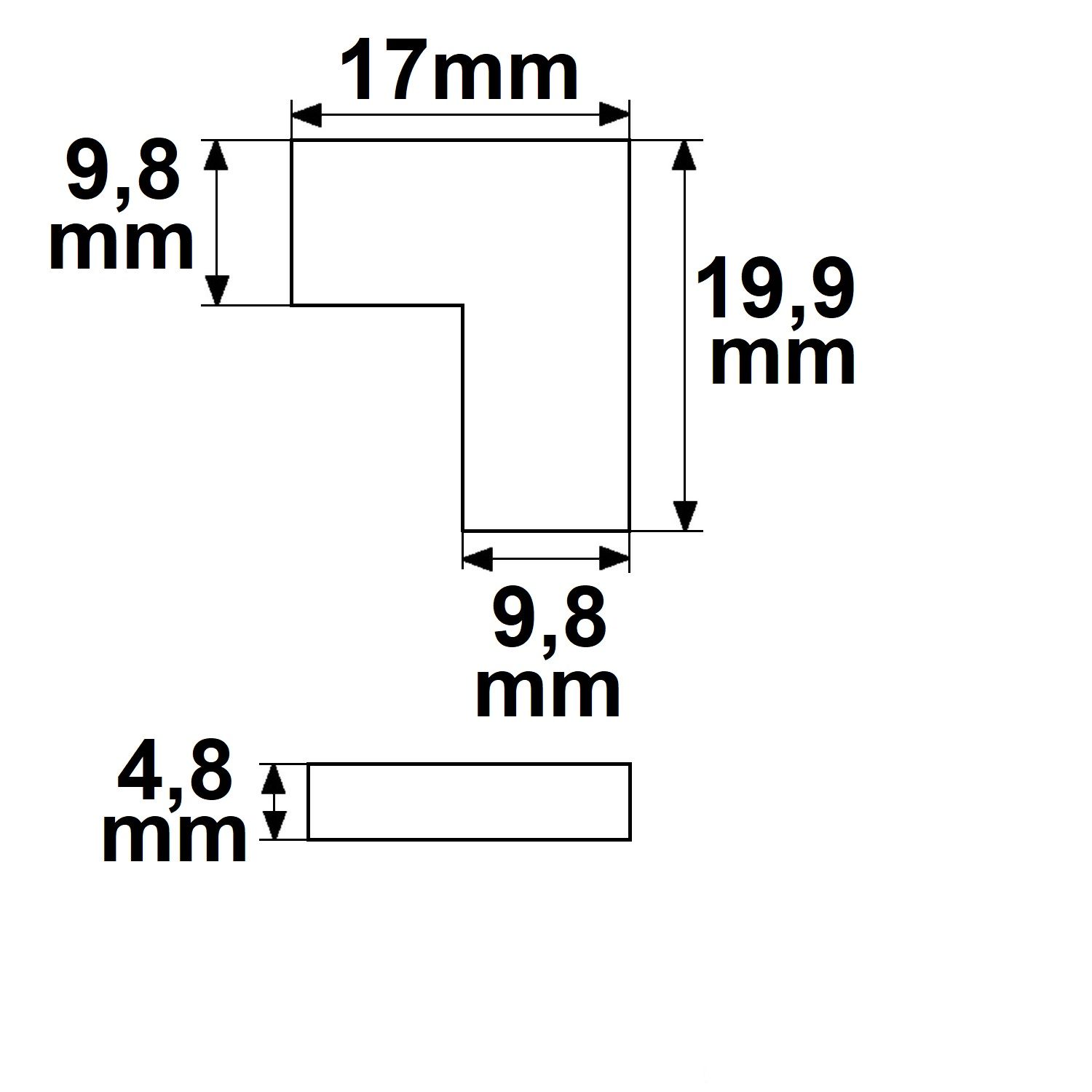 ISOLED Kontakt-Eckverbinder (max. 4A) K2-28 für 2-pol. IP20 Flexstripes mit Breite 8mm - 3