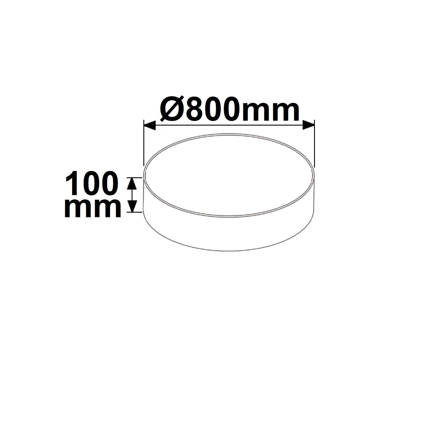 ISOLED LED Deckenleuchte schwarz, 105W, rund, DN800, ColorSwitch 3000|3500|4000K, dimmbar - 2