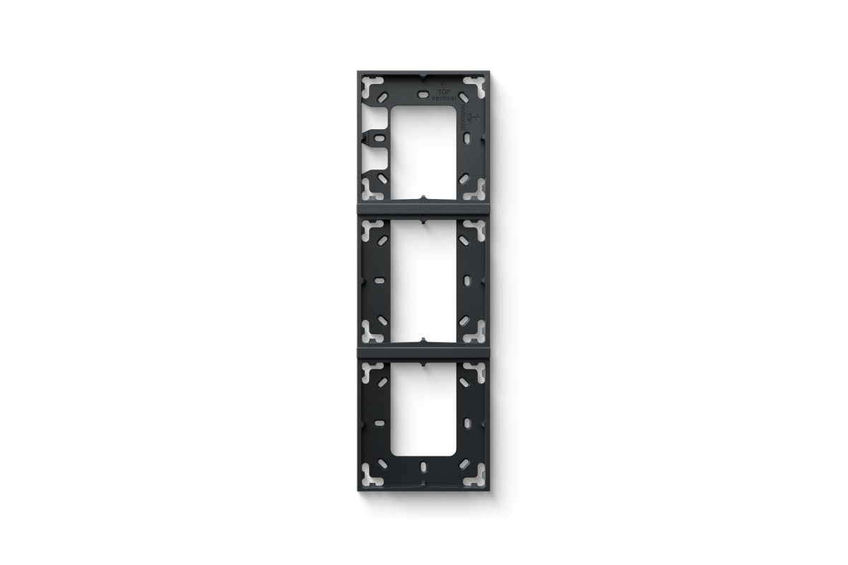 Loxone Montagerahmen 3-fach Anthrazit Loxone Montagerahmen 3-fach Anthrazit - 1