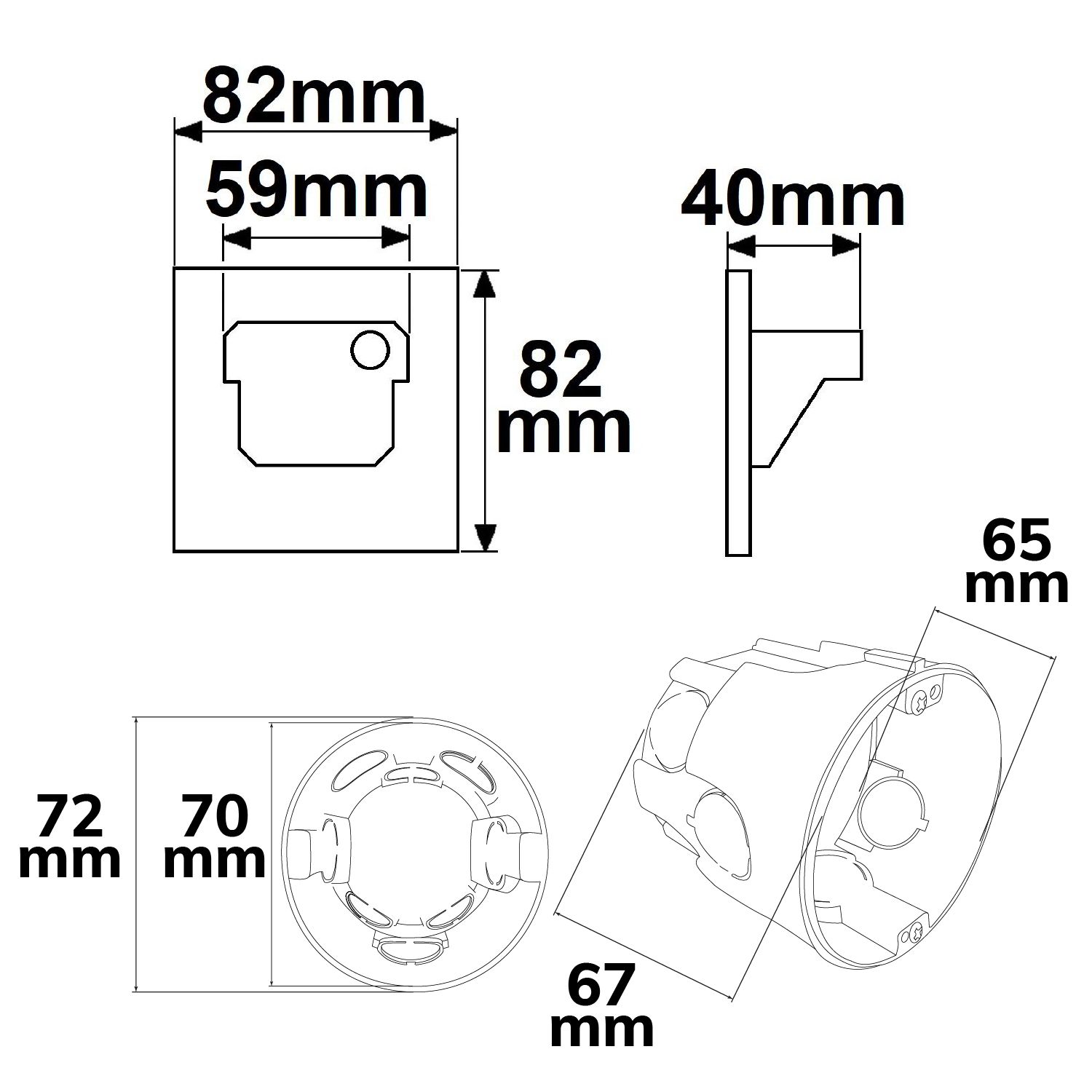 ISOLED LED Wandeinbauleuchte Sys-Wall68 230V, PIR Master/Slave, 3W, 3000|4000|6000K, exkl. Dose/exkl. Cover - 3