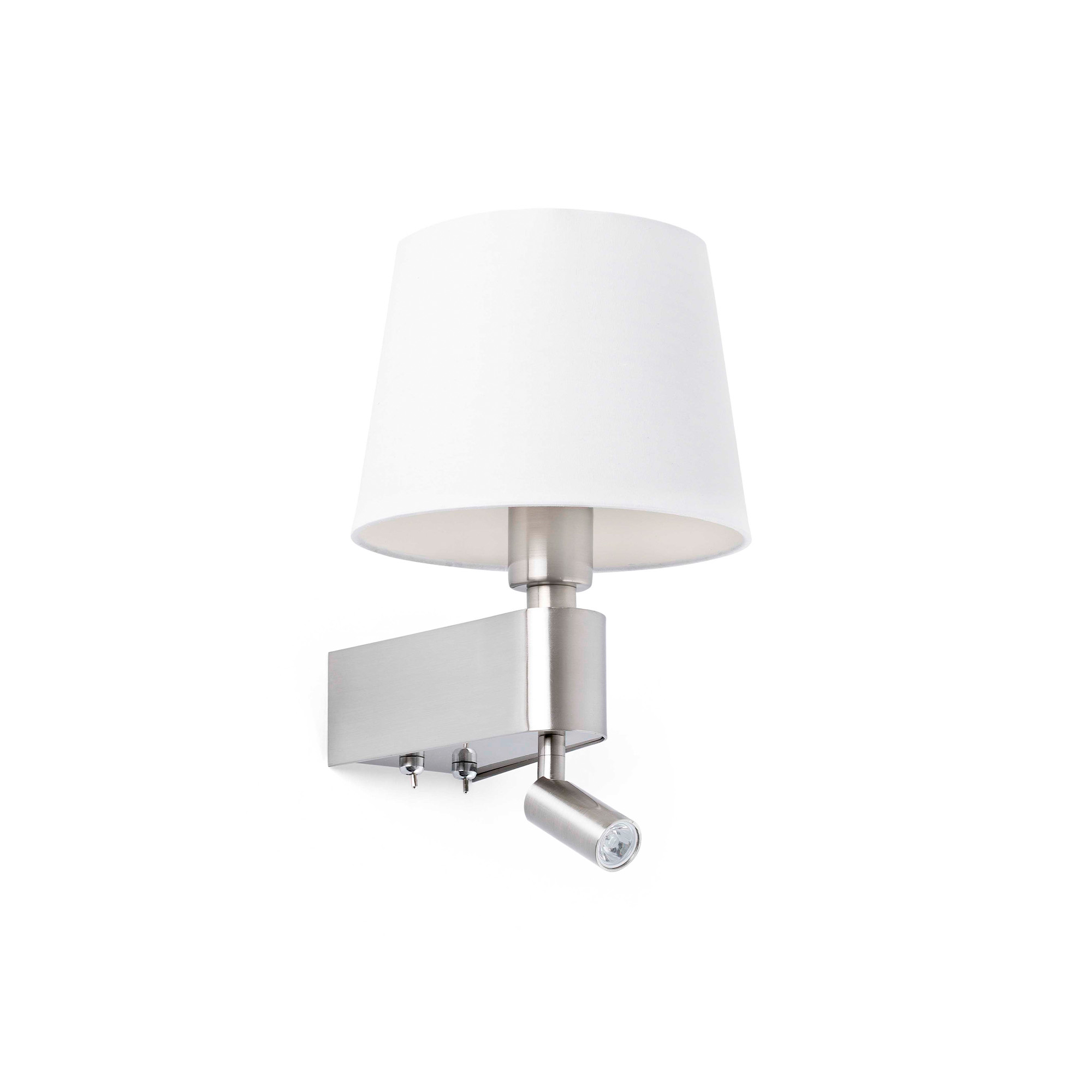 Faro ROOM Wandleuchte weiß mit LED-Leser - Produktbild 1