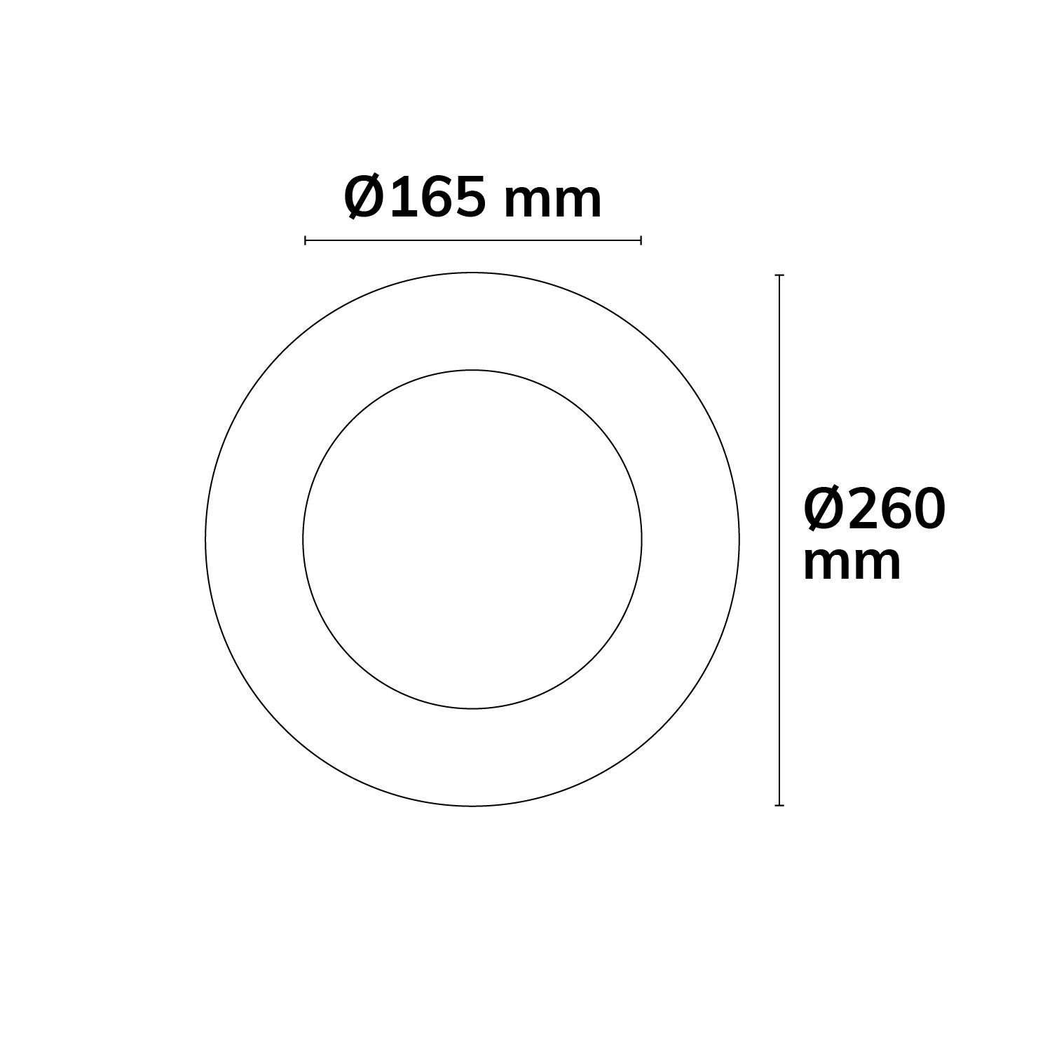 ISOLED Loch Adapterring ID 165mm - AD 260mm - 3