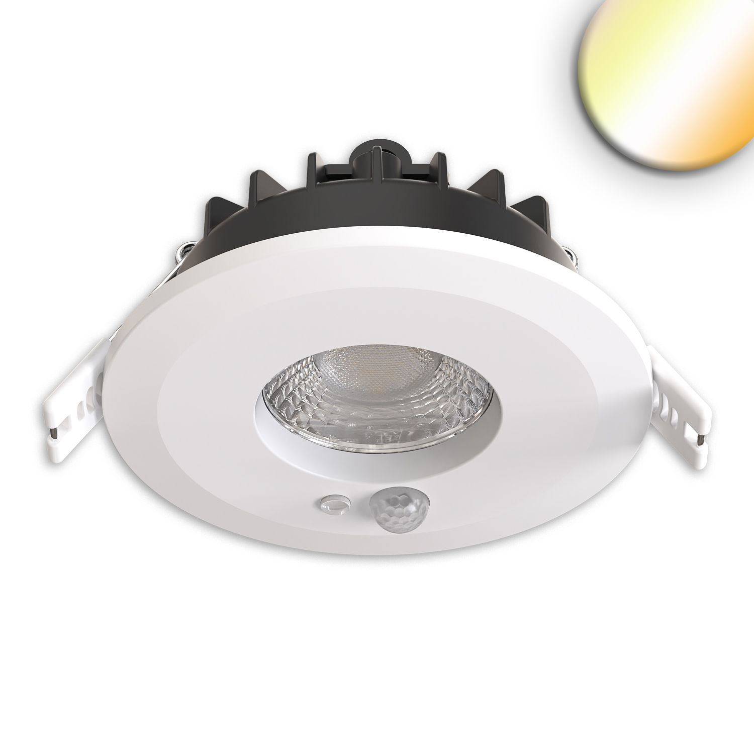 ISOLED LED Einbaustrahler Vario-68 mit PIR-Sensor 6W, 60°, 2700|3000|4000|6000K, IP65, CRI90, weiß ISOLED LED Einbaustrahler Vario-68 mit PIR-Sensor 6W, 60°, 2700|3000|4000|6000K, IP65, CRI90, weiß - 1
