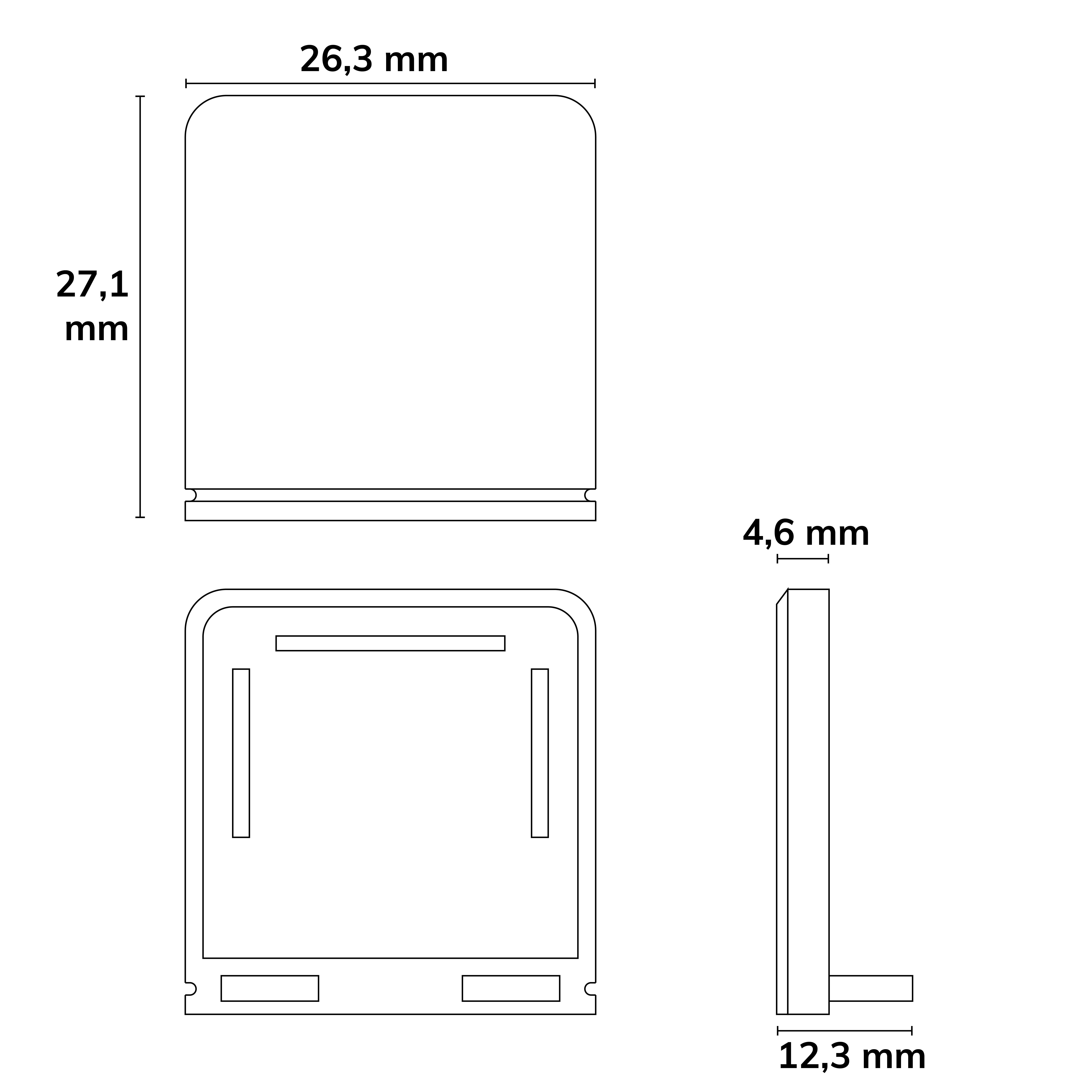 ISOLED Endkappe für Profil WING mit Abdeckung eckig - 2