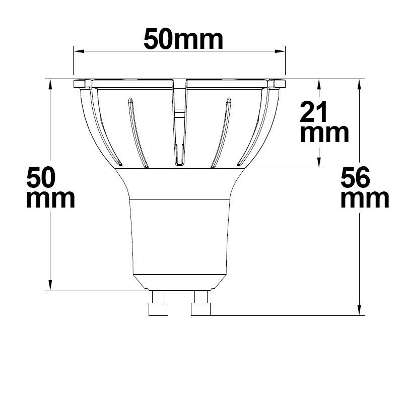 ISOLED GU10 Vollspektrum LED Strahler 7W COB, 60°, 2700K, dimmbar - 2