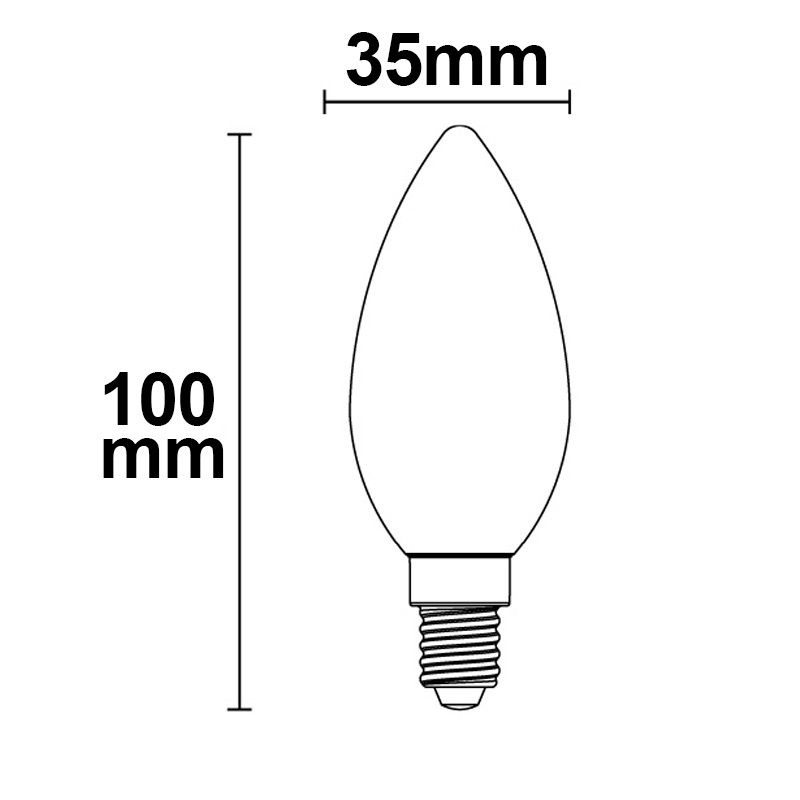 ISOLED E14 LED Kerze, 2W, klar, warmweiß, dimmbar - 2