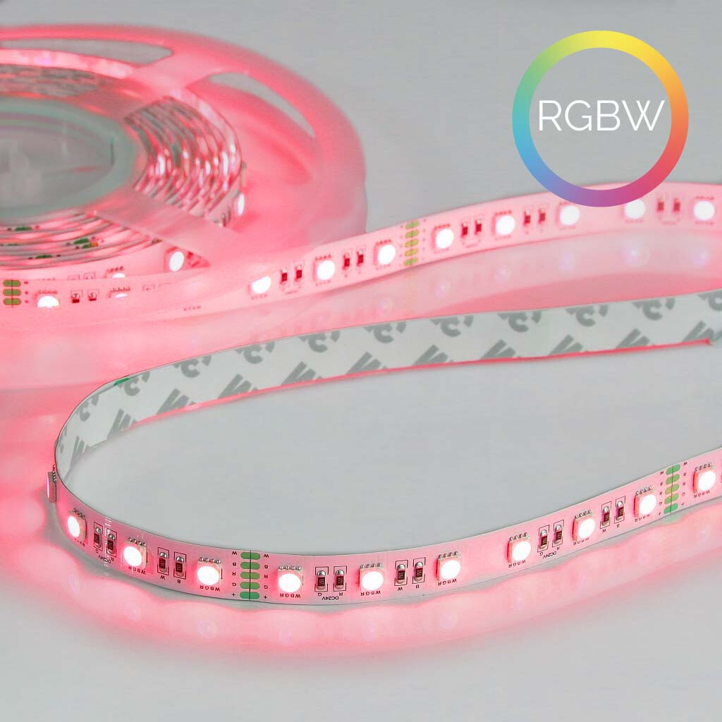 Emilum Flex Stripe 24V, 19.2W, RGBW/3000K, CRI90, 60LED, IP20, 12mm - Produktbild 1
