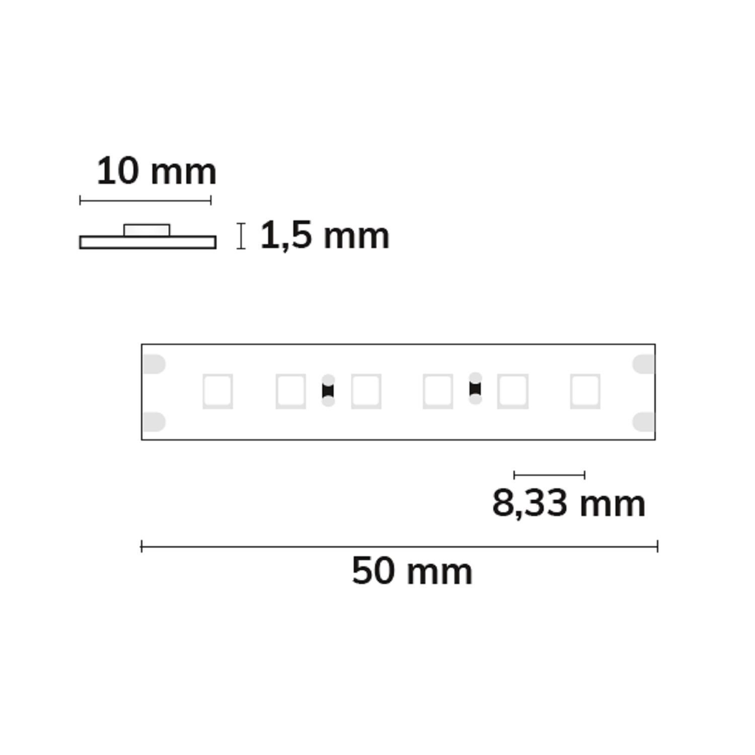 ISOLED LED CRI819/840 CCT Flexband, 24V DC, 10W|10W, IP20, Amber+Lime, 5m Rolle, 240 LED/m - 2