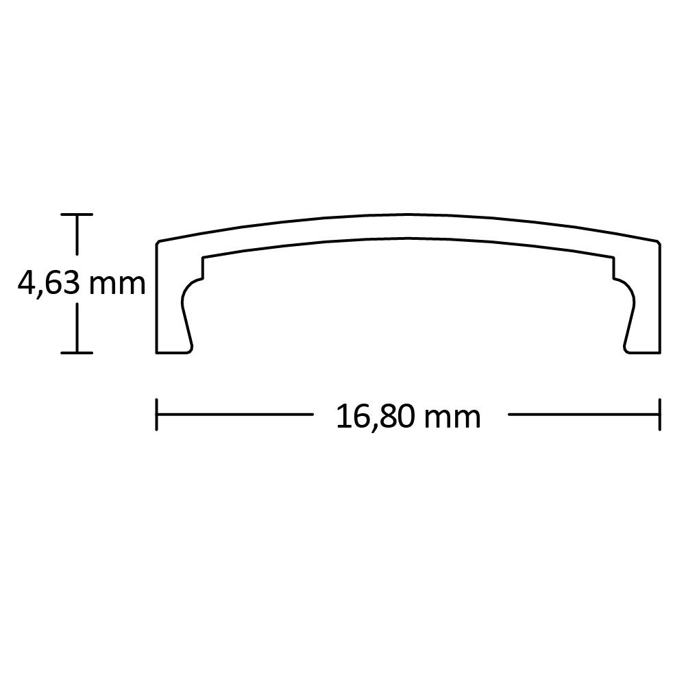 ISOLED Abdeckung COVER3 opal/satiniert 200cm für Profil SURF12 RAIL/BORDERLESS (FLAT) - 2