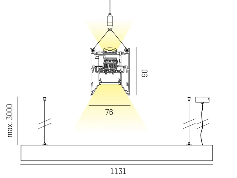 Molto Luce LOG OUT 2.1 BINA PDI (aluminium eloxiert) - 2