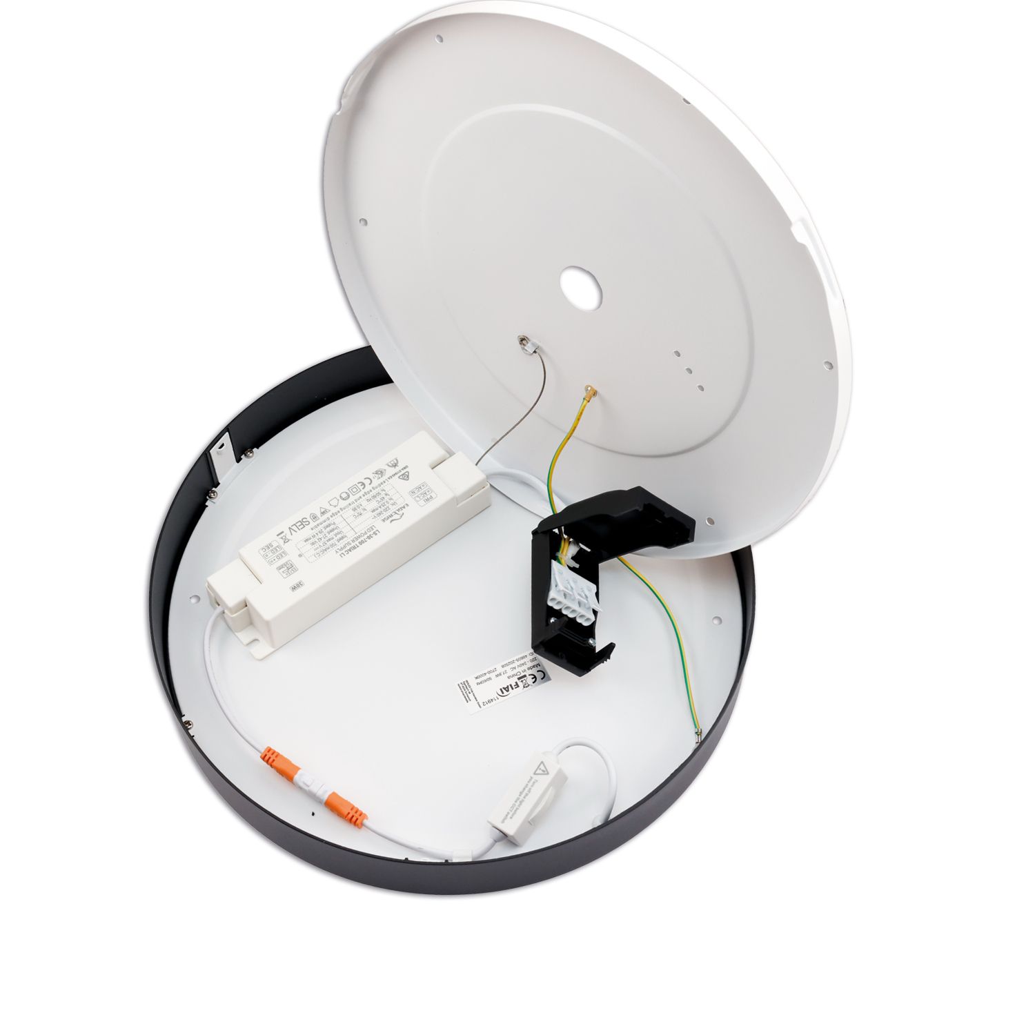 ISOLED LED Deckenleuchte PRO schwarz, 30W, rund, DN300, ColorSwitch 2700|3000|4000K, dimmbar - 3
