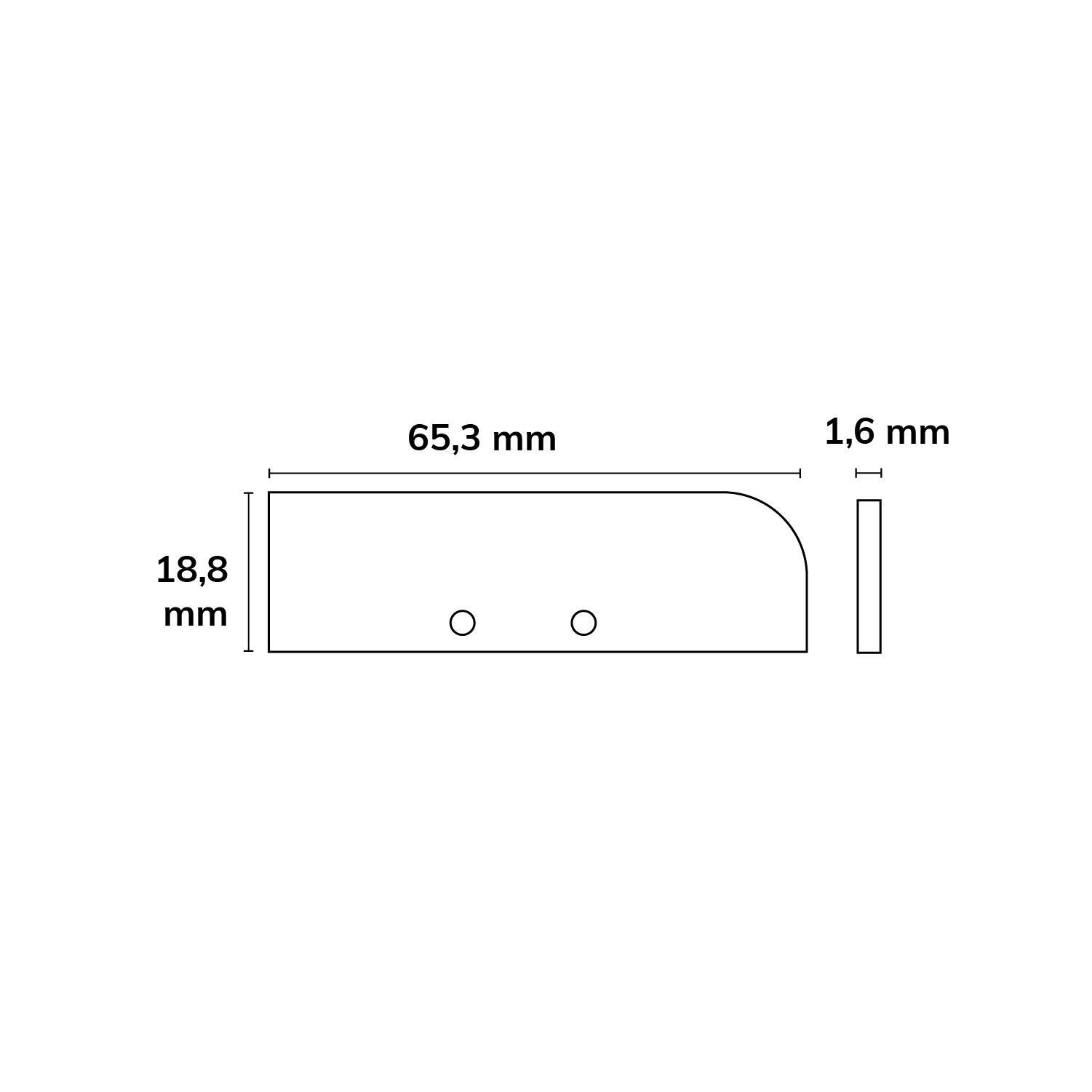 ISOLED Endkappe EC94 Aluminium schwarz RAL 9005 für Profil HIDE BOTTOM inkl. Schrauben - 2