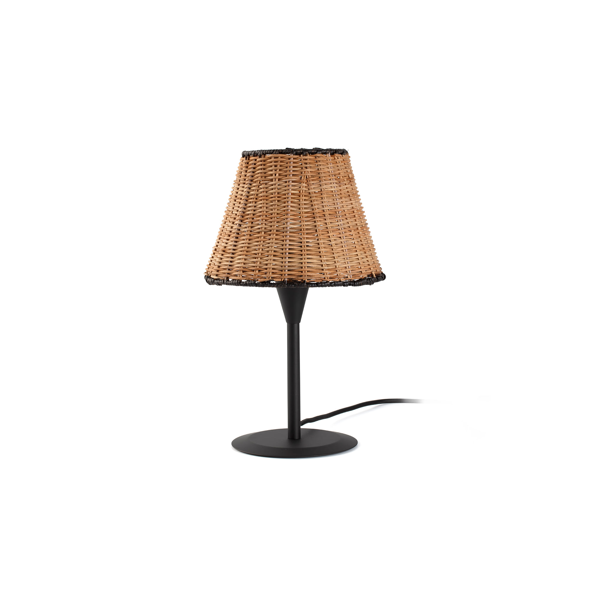 Faro SUMBA S Mini-Tischleuchte schwarz/rattan - 1