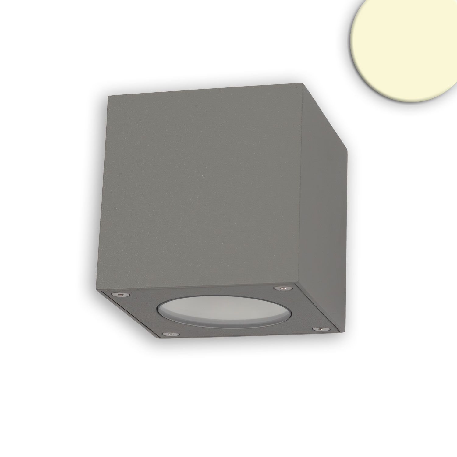 ISOLED LED Wandleuchte Up&Down 2x3W CREE, IP54, silbergrau, warmweiß - 1