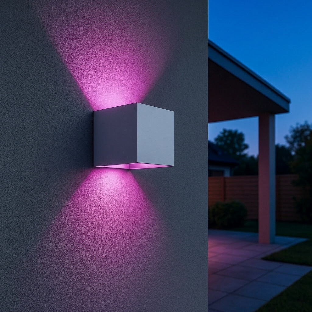 Emilum LED-Wandleuchte 24V, 8W, RGBW/2700K, CRI90, IP54 Weiß - 2