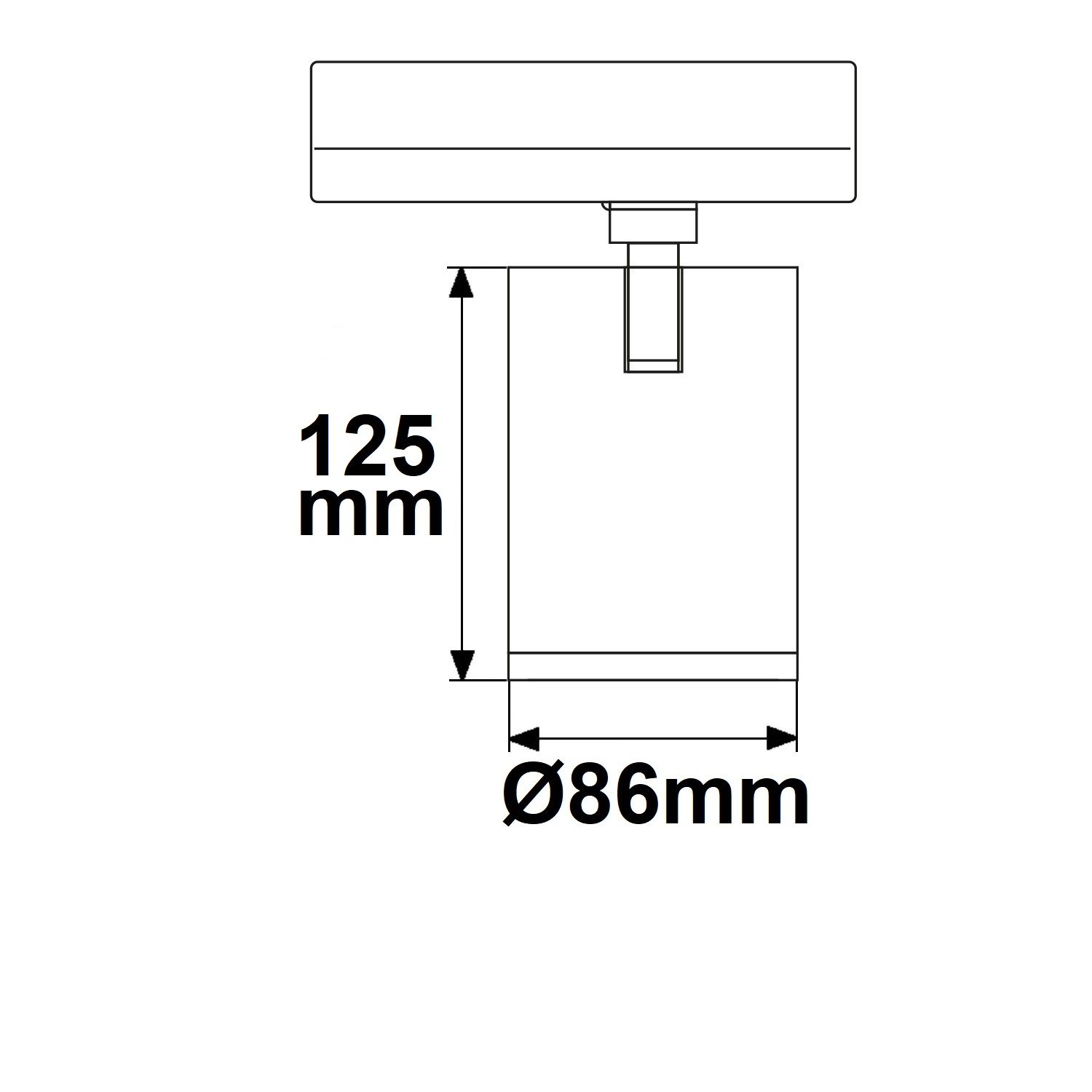 ISOLED 3-Phasen Schienenstrahler, 35W, 60°, schwarz matt, 4000K, CRI90 - 3