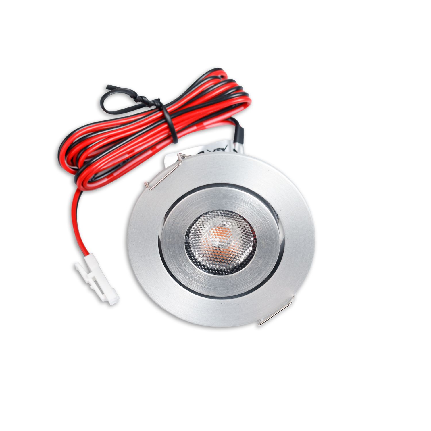 ISOLED LED Einbauleuchte MiniAMP alu gebürstet, 3W, 24V DC, warmweiß, dimmbar - 4