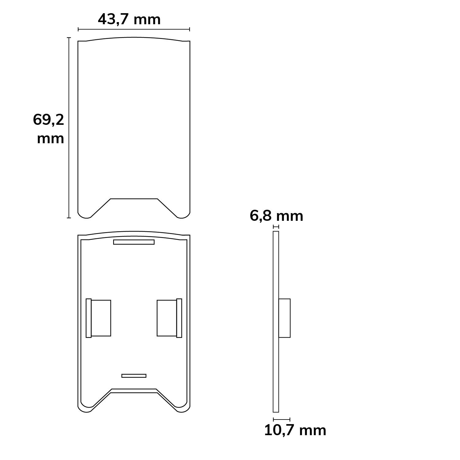 ISOLED Endkappe EC119 mit Lichtfalle, silber für Leuchtenprofil HALON mit Cover C29/C61, 2 Stück - 2