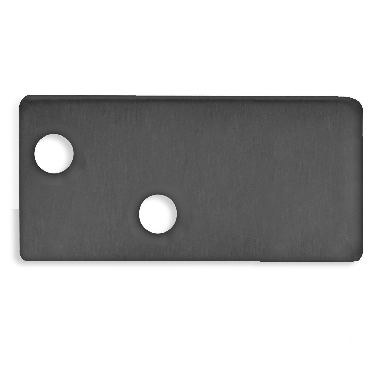 ISOLED Endkappe EC95 Aluminium schwarz RAL 9005 für Profil FURNIT6 S inkl. Schrauben - 1