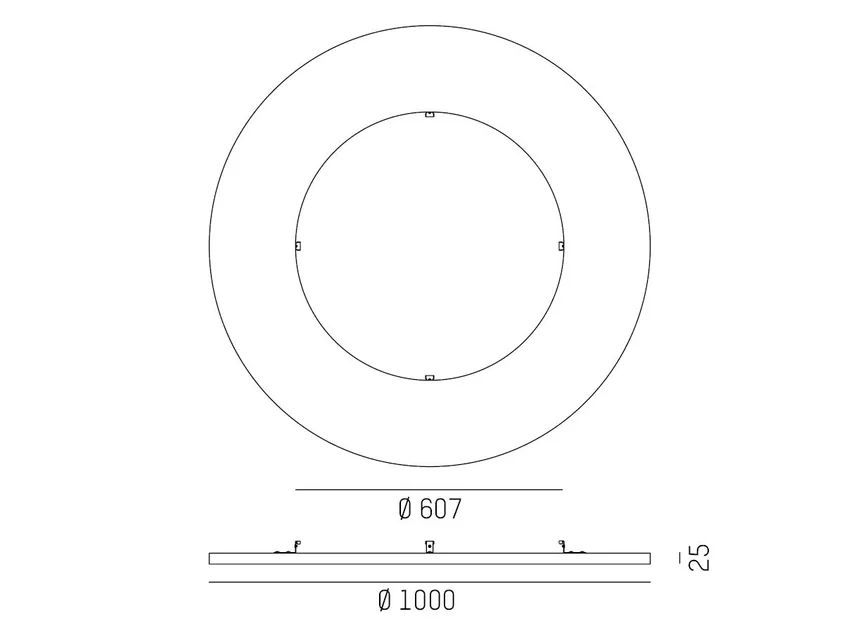 Molto Luce BOARD ROUND BIDO (weiß meliert) - 2