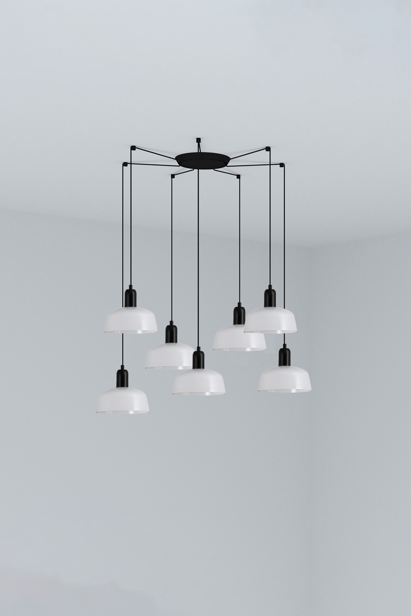 Faro TATAWIN S 7L Pendelleuchte Glas weiß Faro TATAWIN S 7L Pendelleuchte Glas weiß - 1