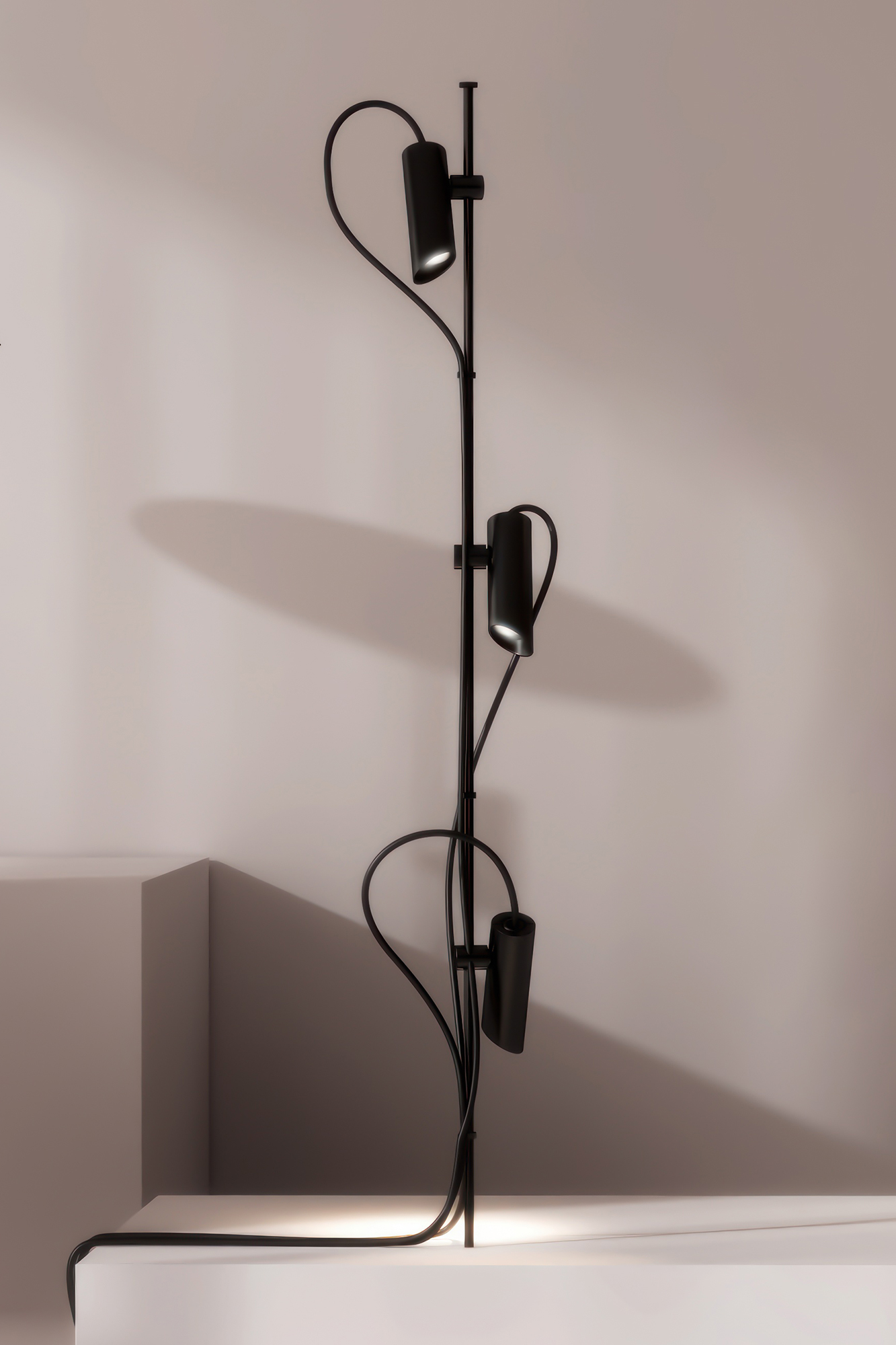 Faro CLAP 630 Pfahl schwarz 6 W 3000 K 38° mit Schirm - 2