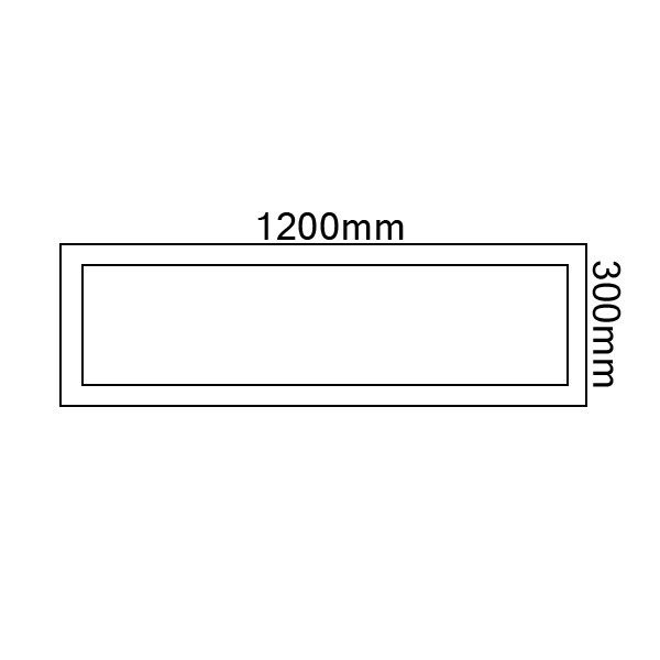 ISOLED Aufbaurahmen weiß RAL 9016 für LED Panel 300x1200 - 3