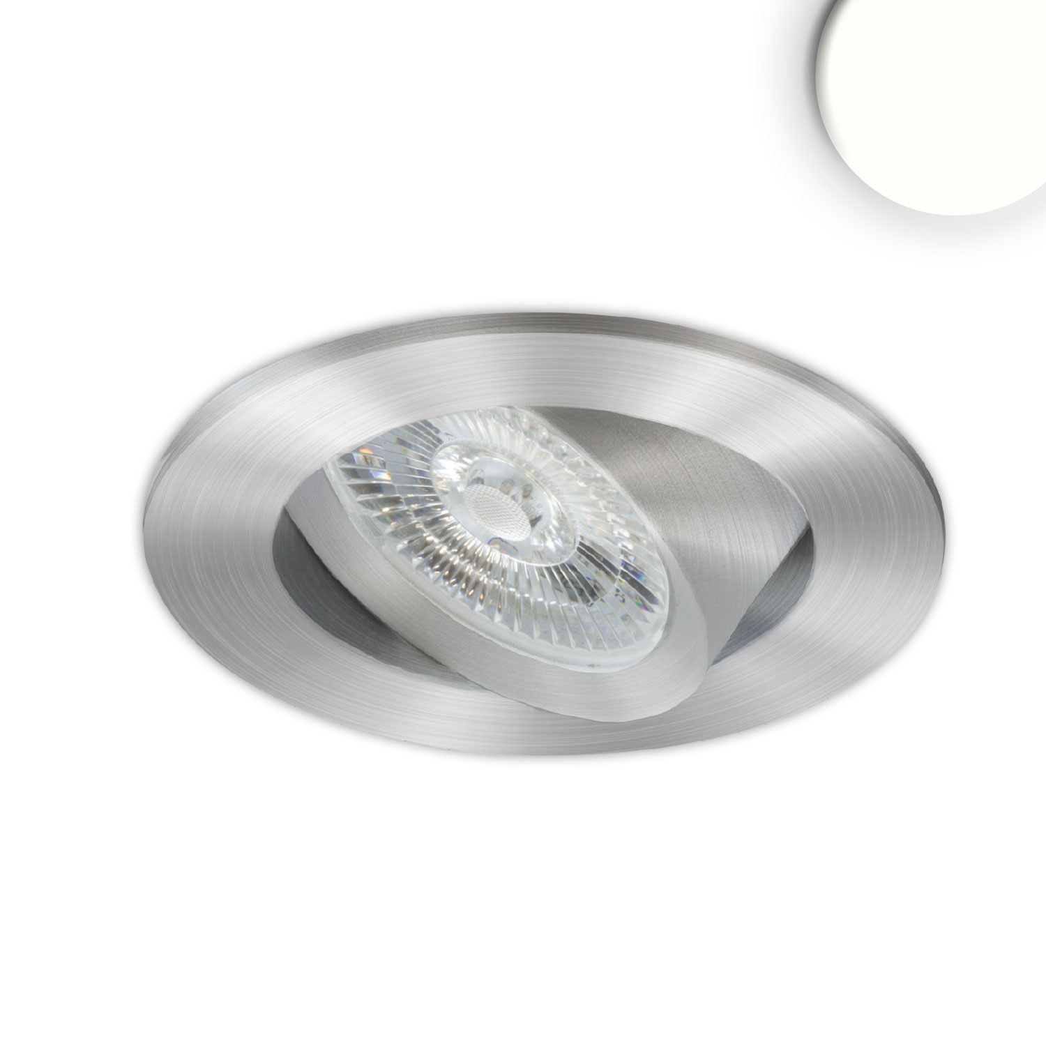 ISOLED LED Einbauleuchte Slim68 MiniAMP Alu gebürstet, rund, 8W, 24V DC, neutralweiß, nicht dimmbar - 1
